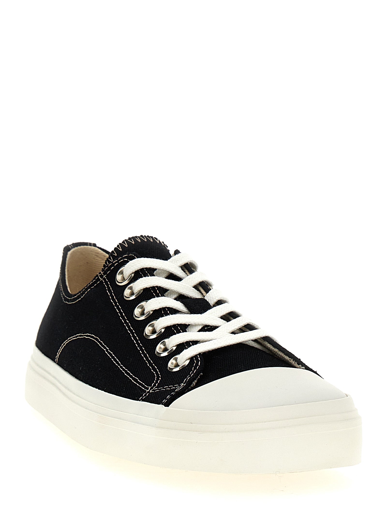 Moschino Black Cotton Low Top Sneakers Curated Luxury Accessories by Orvyn