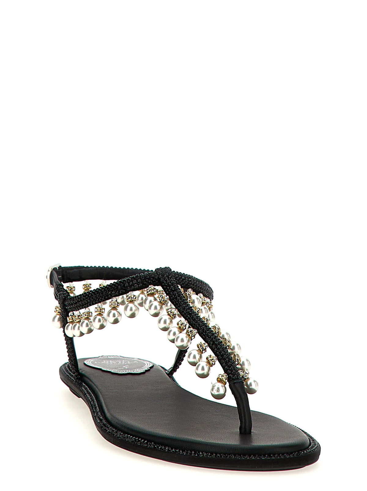 RENE CAOVILLA Black 'Diana' Sandals schwarz
