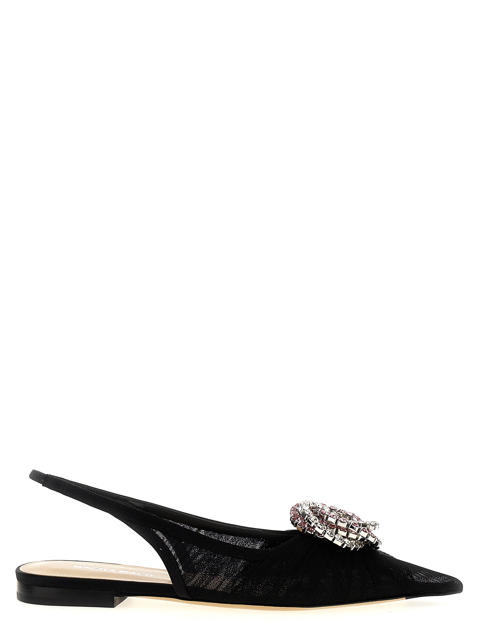 MACH & MACH Black Polyamide Ballet Flats Curated Luxury Accessories by Orvyn
