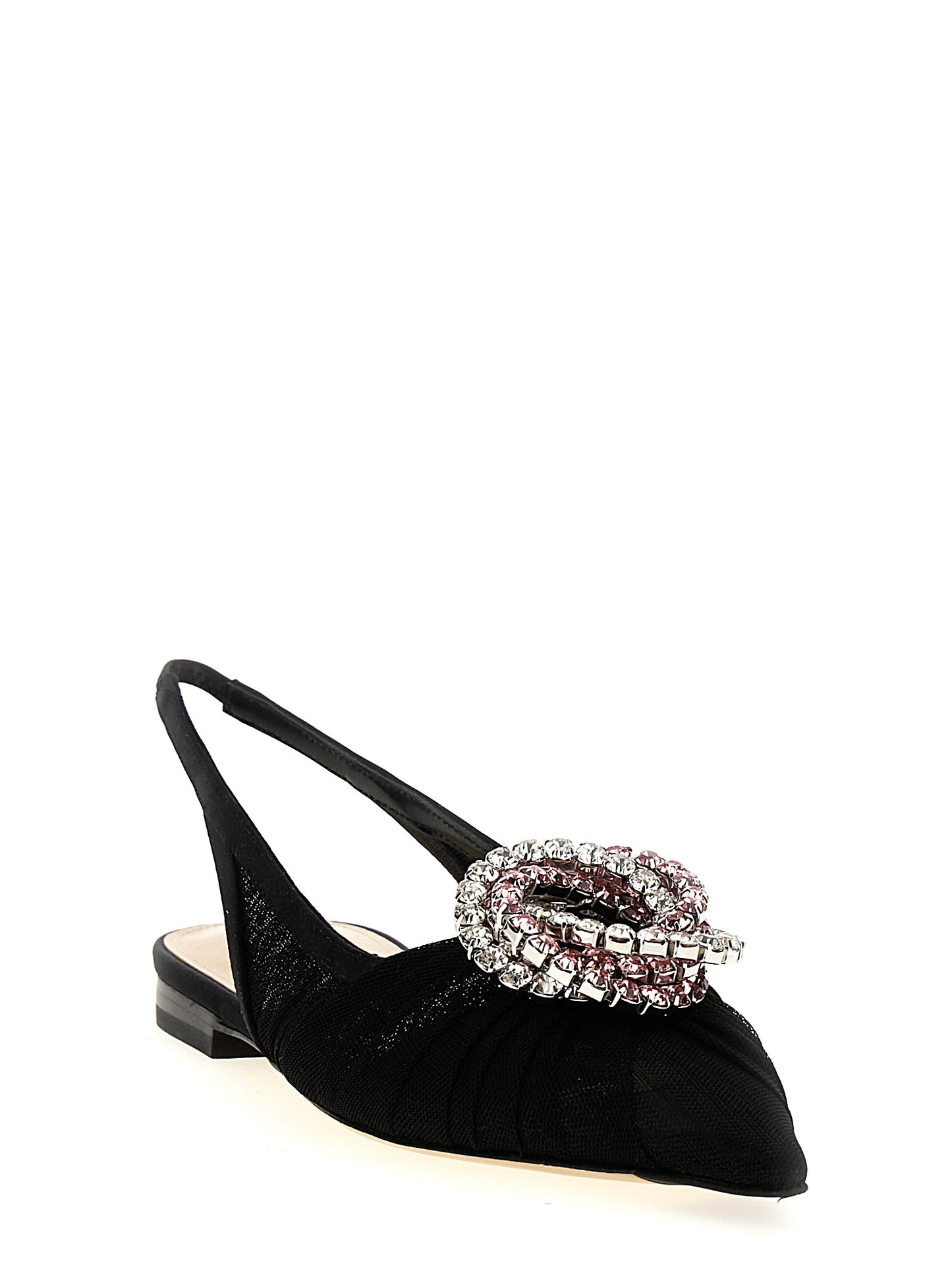 MACH & MACH Black Polyamide Ballet Flats Curated Luxury Accessories by Orvyn