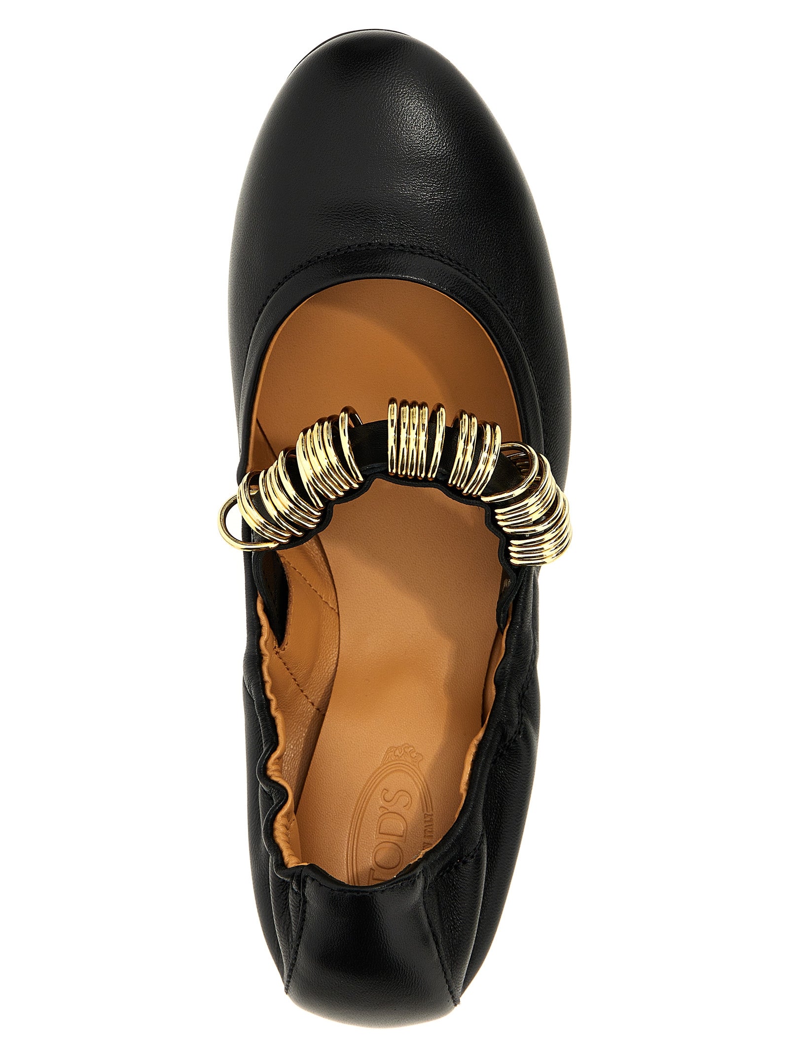 Tod's Black Lamb Leather Ballet Flats Curated Luxury Accessories by Orvyn