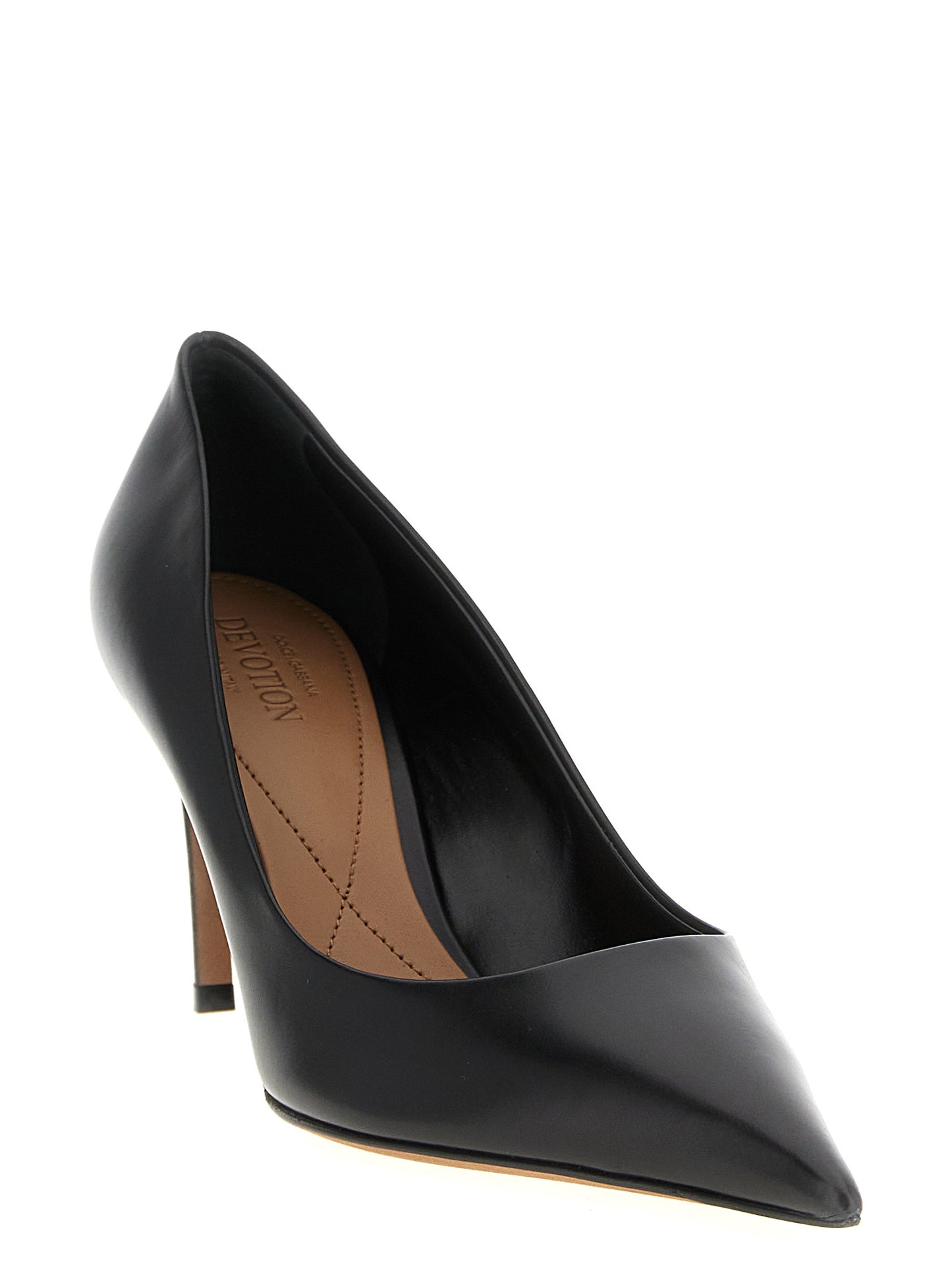 Dolce & Gabbana Black Calfskin High Heel Pumps Curated Luxury Accessories by Orvyn