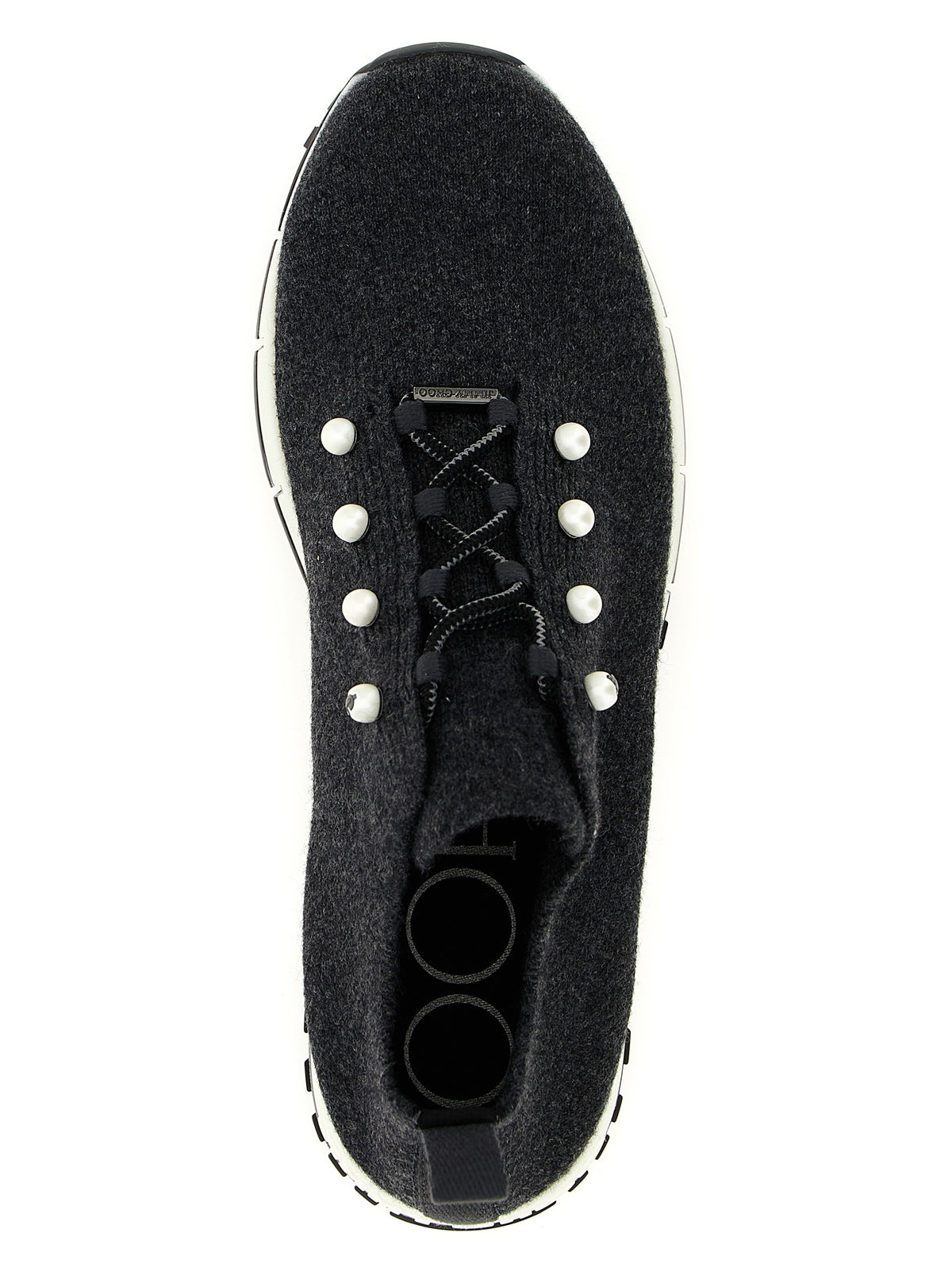 Jimmy Choo Black Tencel Low Top Sneakers schwarz