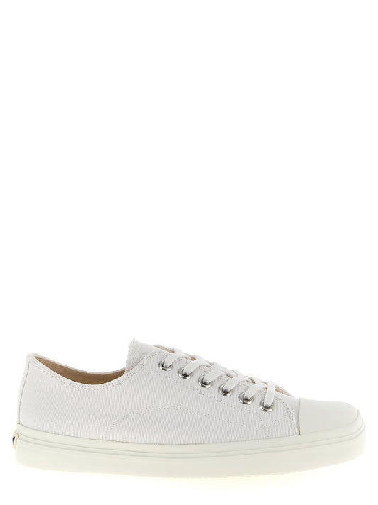 Moschino White Cotton Low Top Sneakers Curated Luxury Accessories by Orvyn