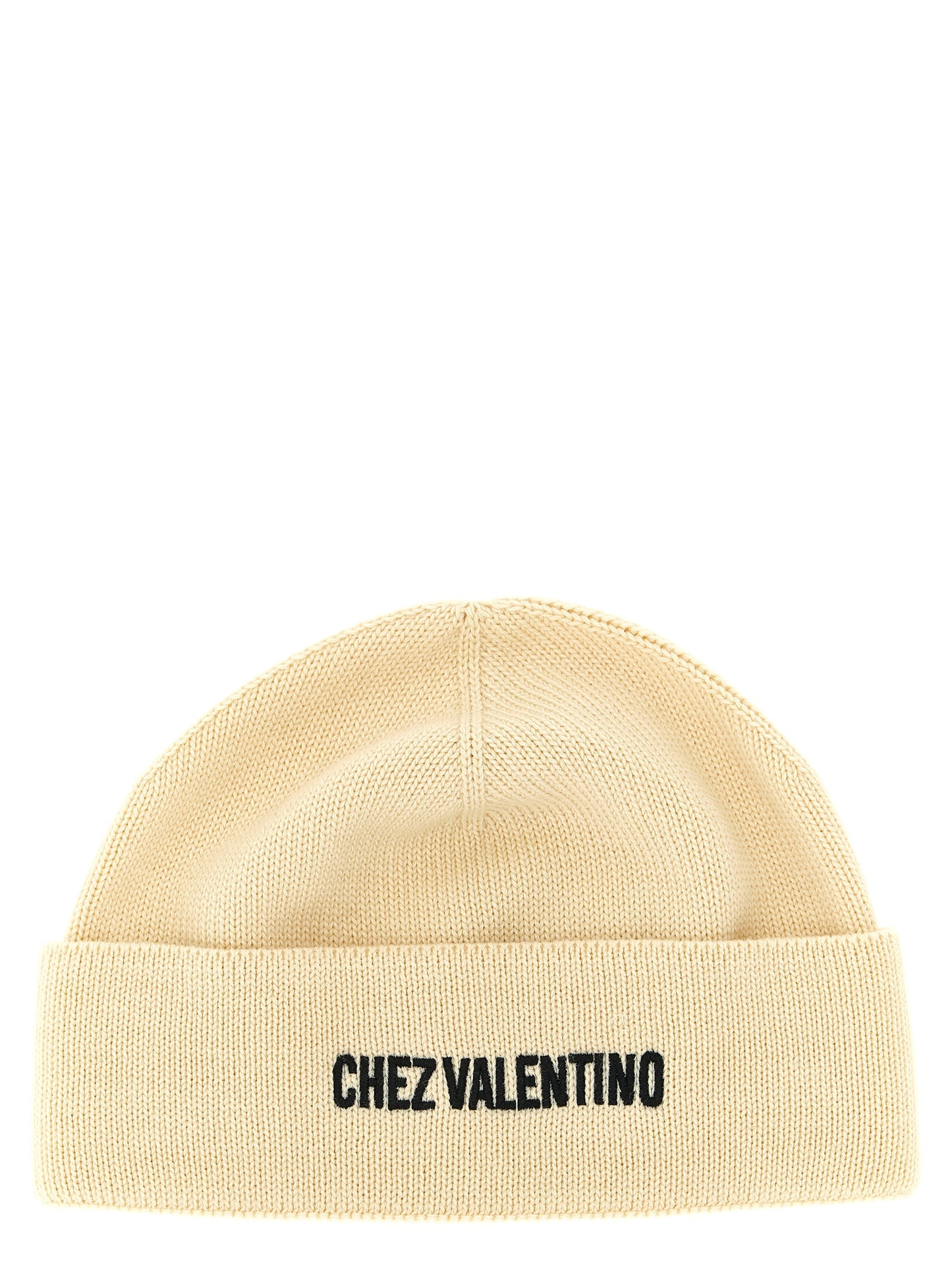 Valentino Garavani Beige Cotton Beanie Curated Luxury Accessories by Orvyn