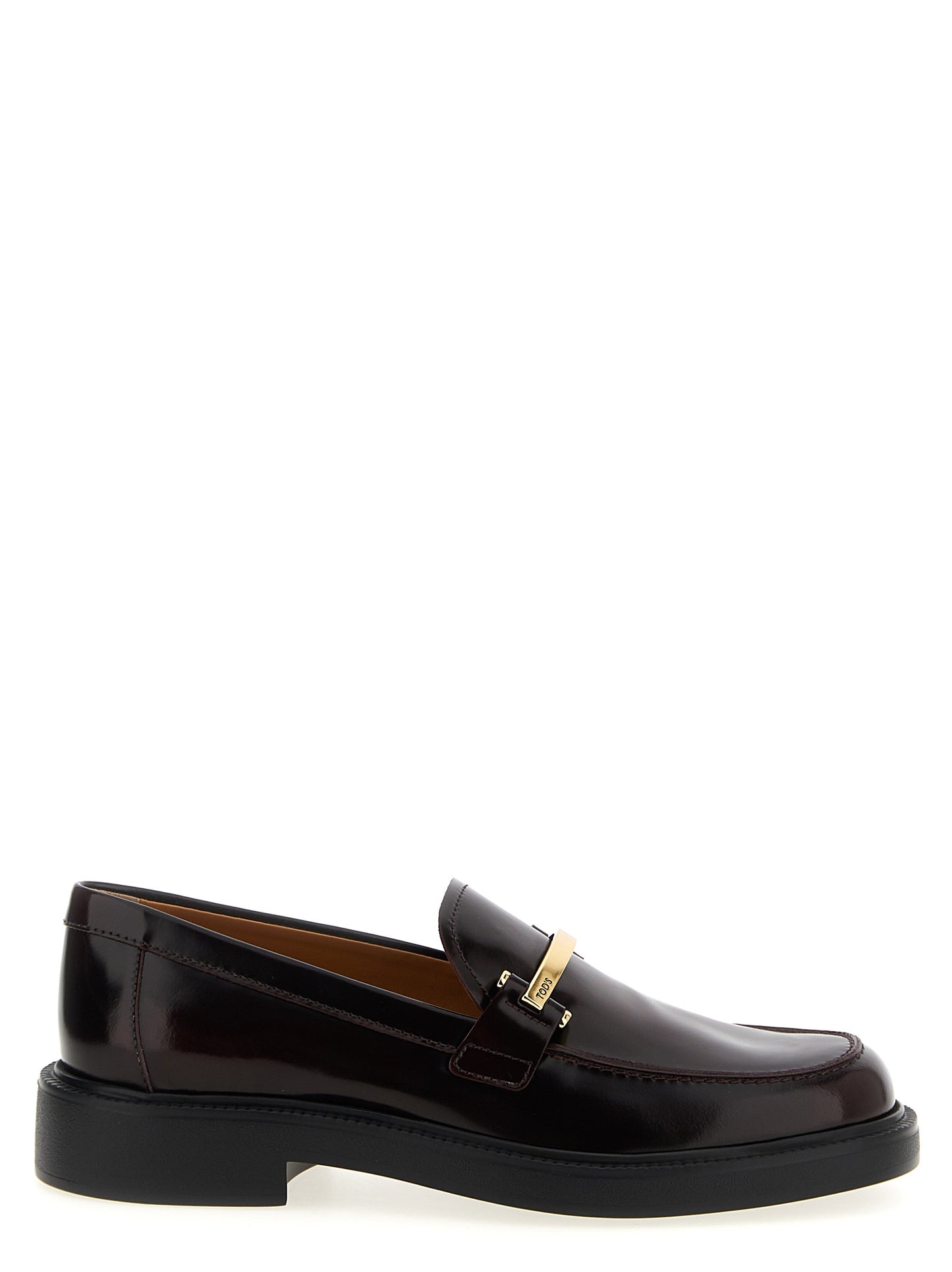 Tod's Bordeaux Calfskin Slip-On Loafers Curated Luxury Accessories by Orvyn