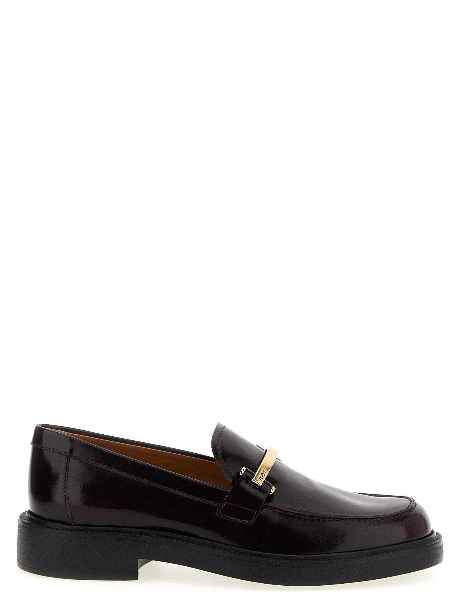 Tod's Bordeaux Calfskin Slip-On Loafers Curated Luxury Accessories by Orvyn