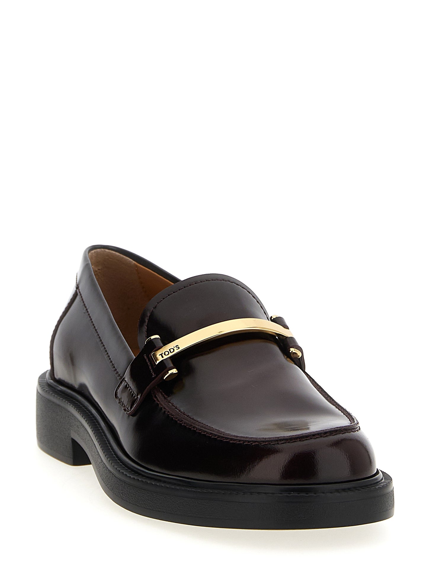 Tod's Bordeaux Calfskin Slip-On Loafers Curated Luxury Accessories by Orvyn
