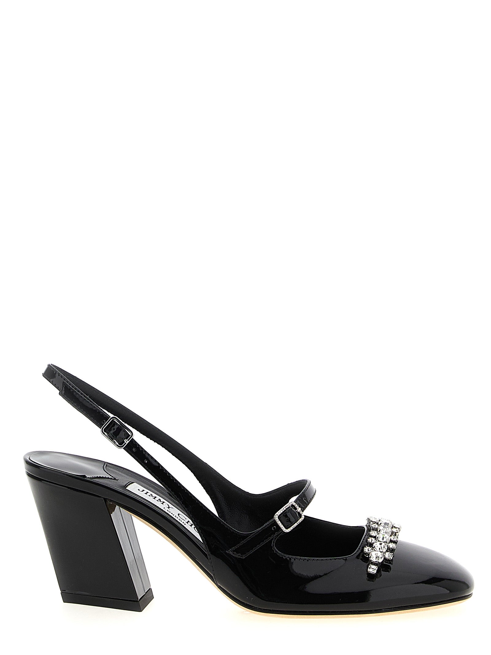 Jimmy Choo Black Leather Mid Heel Pumps Curated Luxury Accessories by Orvyn