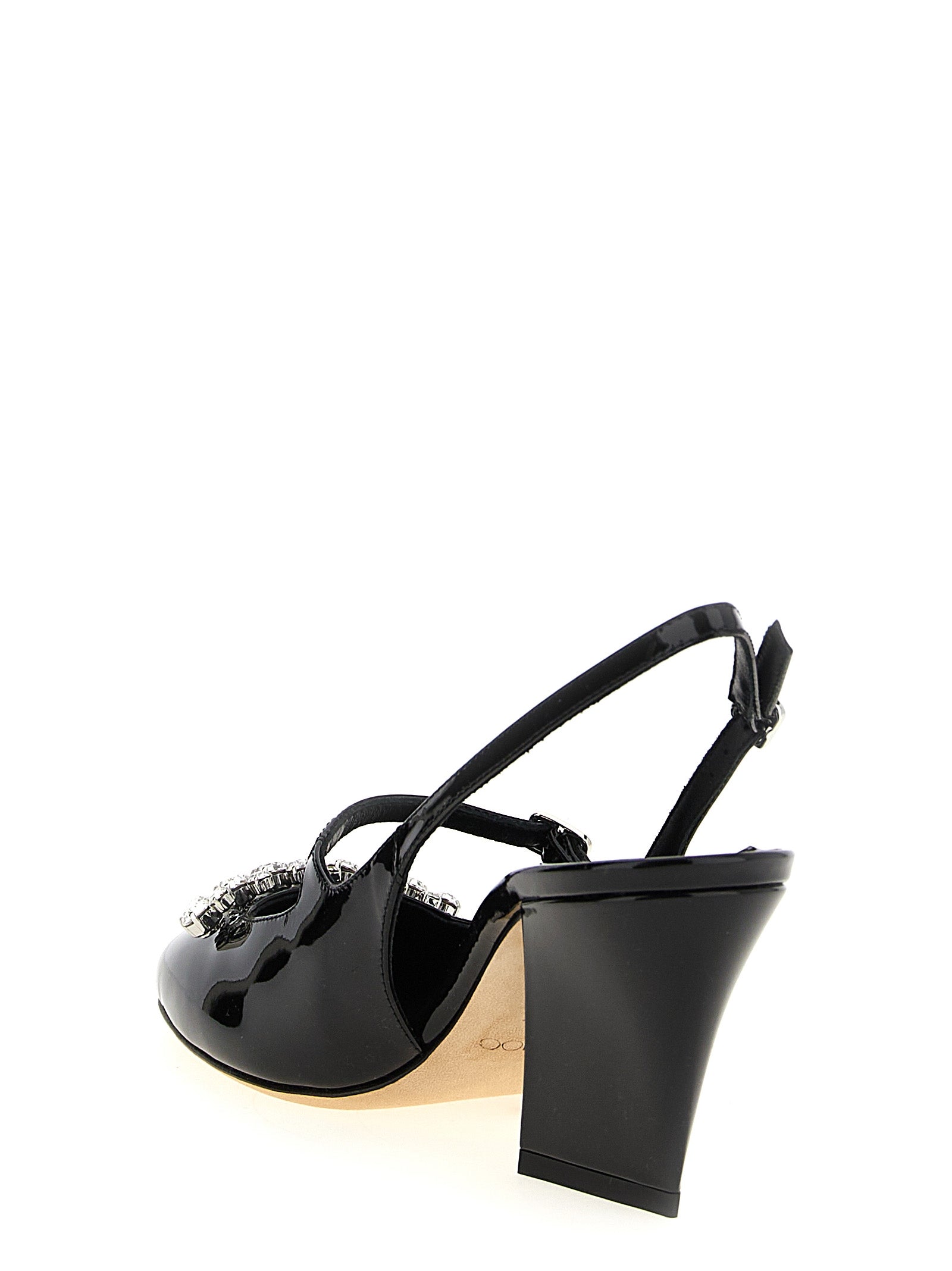 Jimmy Choo Black Leather Mid Heel Pumps Curated Luxury Accessories by Orvyn