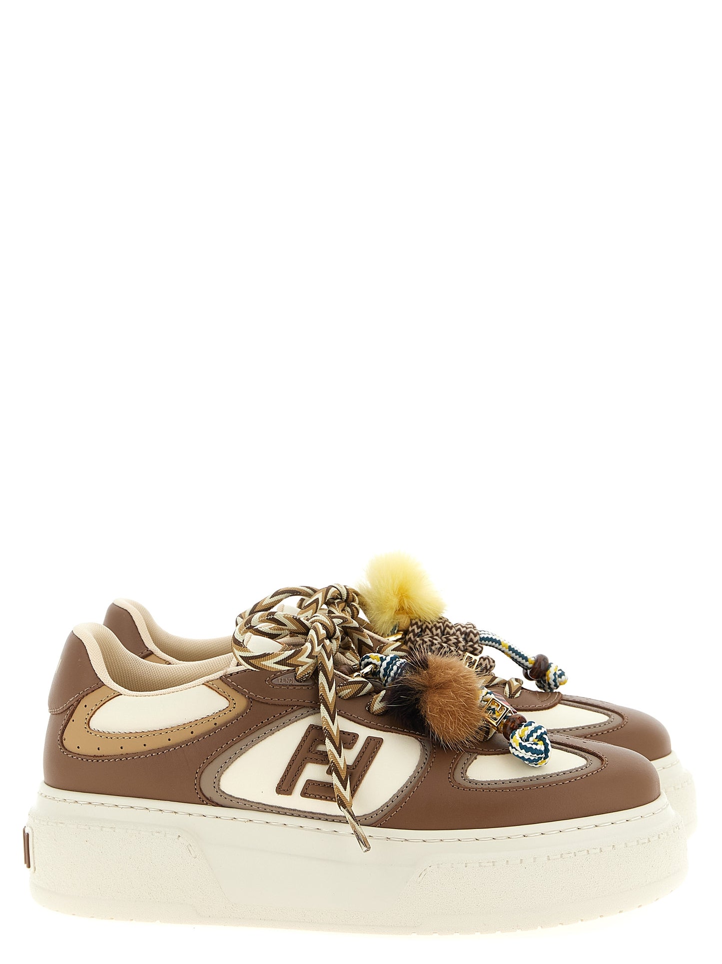 Fendi Multicolor Calfskin Platform Sneakers Curated Luxury Accessories by Orvyn