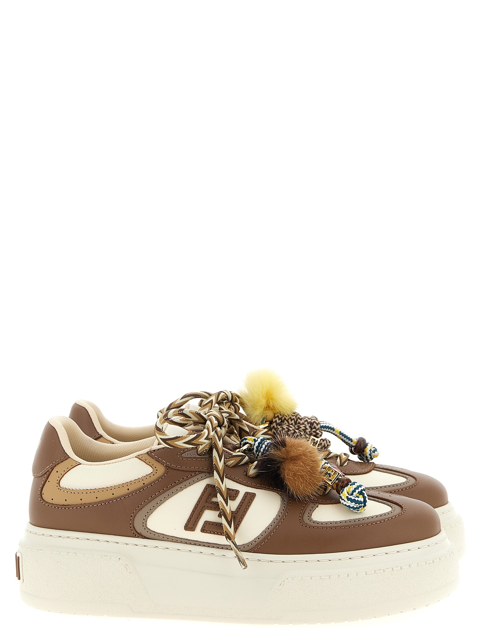 Fendi Multicolor Calfskin Platform Sneakers Curated Luxury Accessories by Orvyn