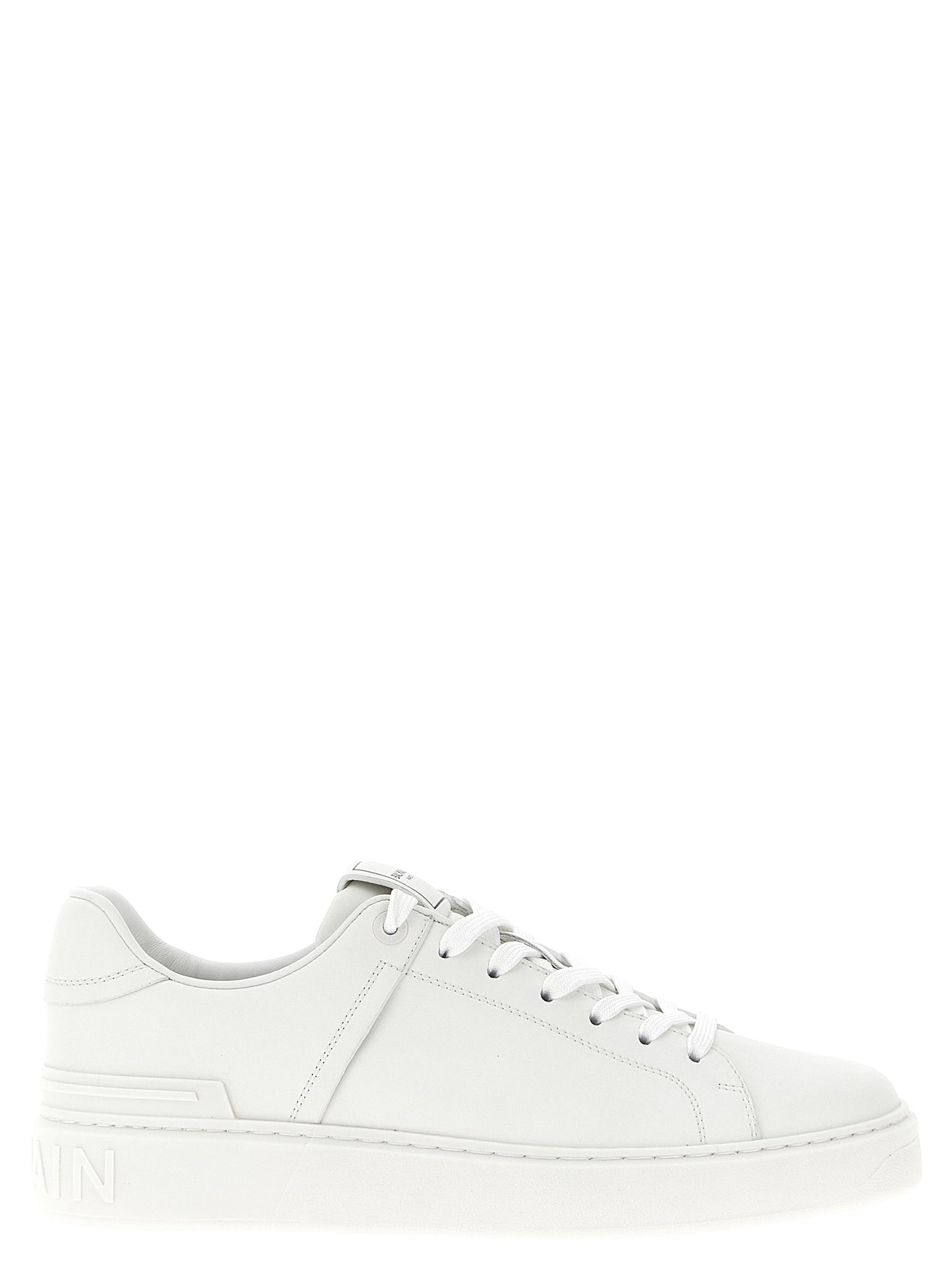 Balmain White Calfskin Low Top Sneakers Curated Luxury Accessories by Orvyn