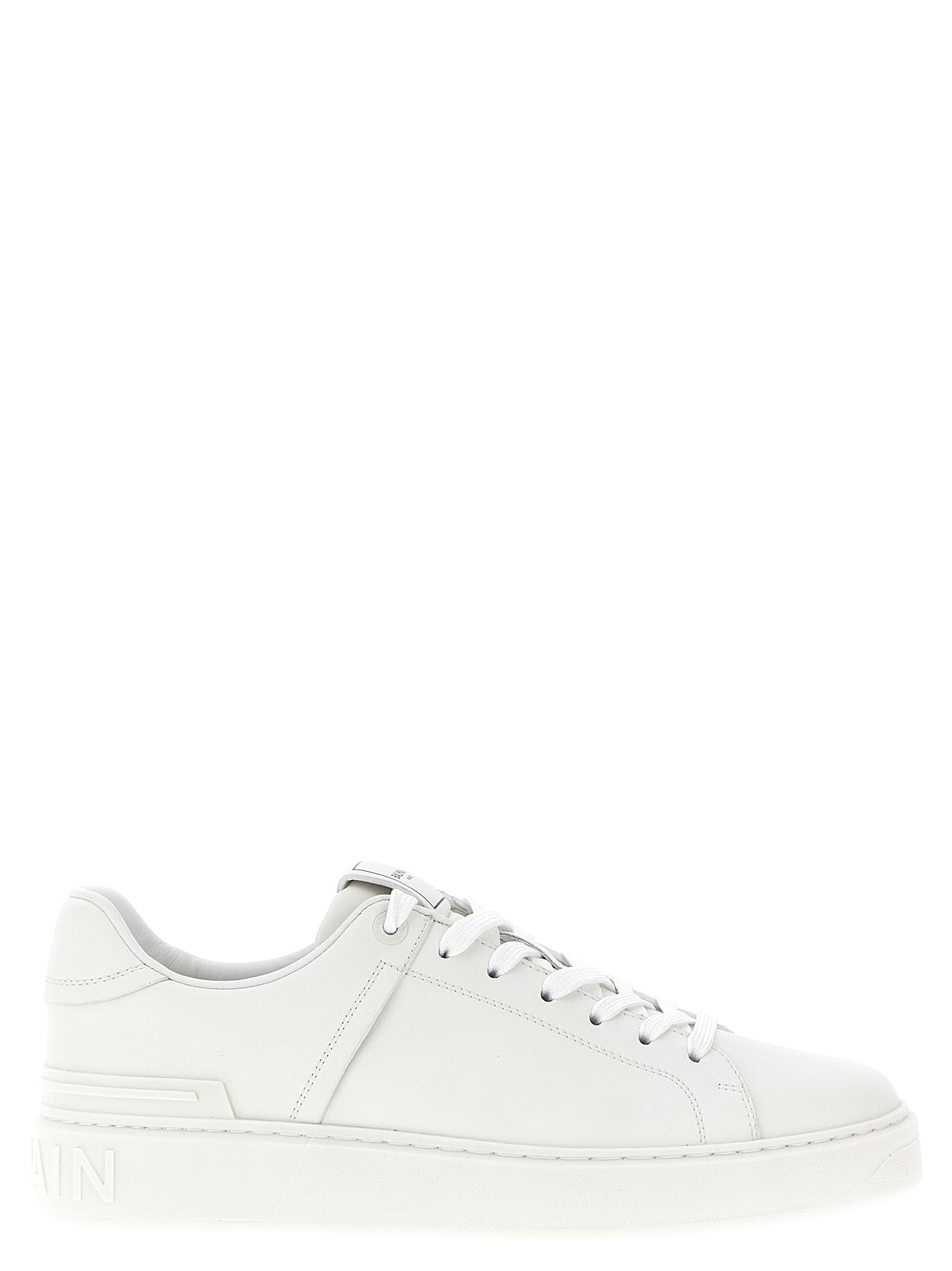 Balmain White Calfskin Low Top Sneakers Curated Luxury Accessories by Orvyn