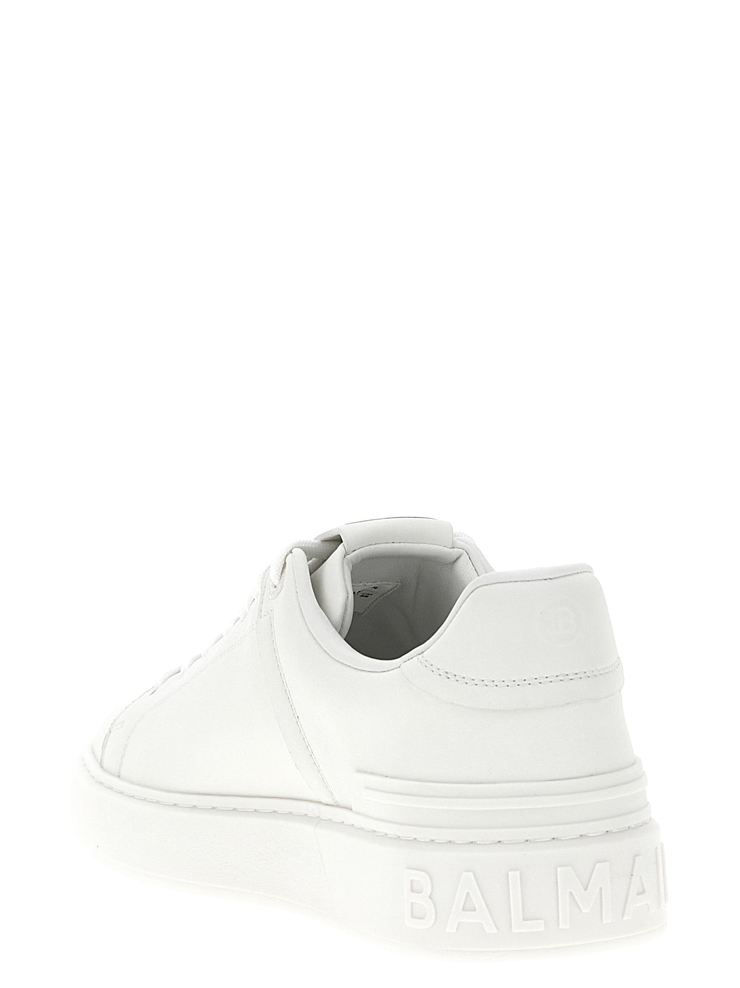 Balmain White Calfskin Low Top Sneakers Curated Luxury Accessories by Orvyn