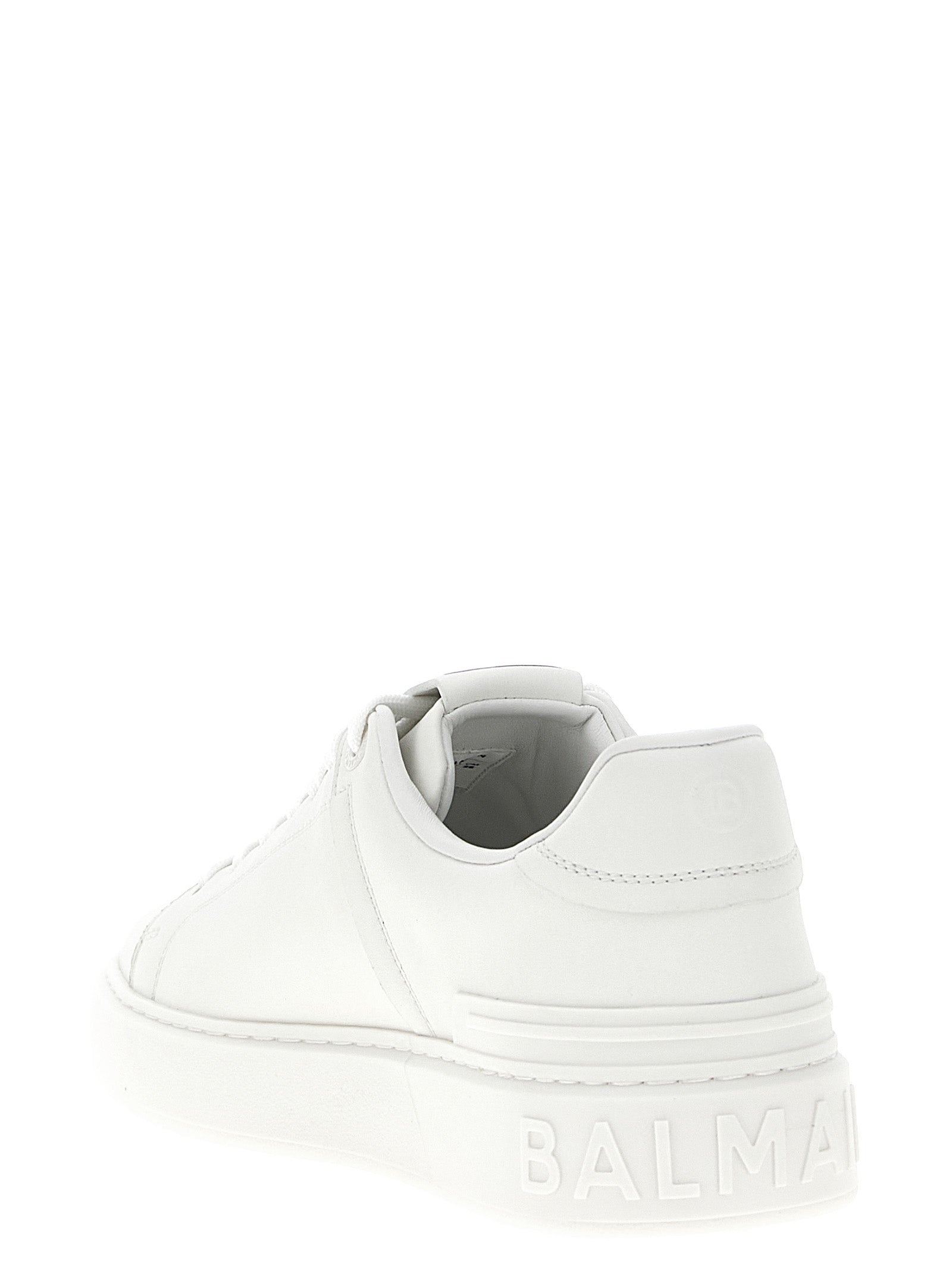 Balmain White Calfskin Low Top Sneakers Curated Luxury Accessories by Orvyn