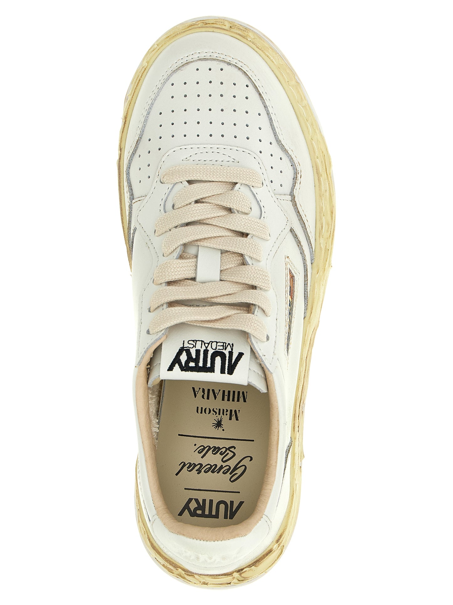 Autry White Goatskin Chunky Sneakers Curated Luxury Accessories by Orvyn