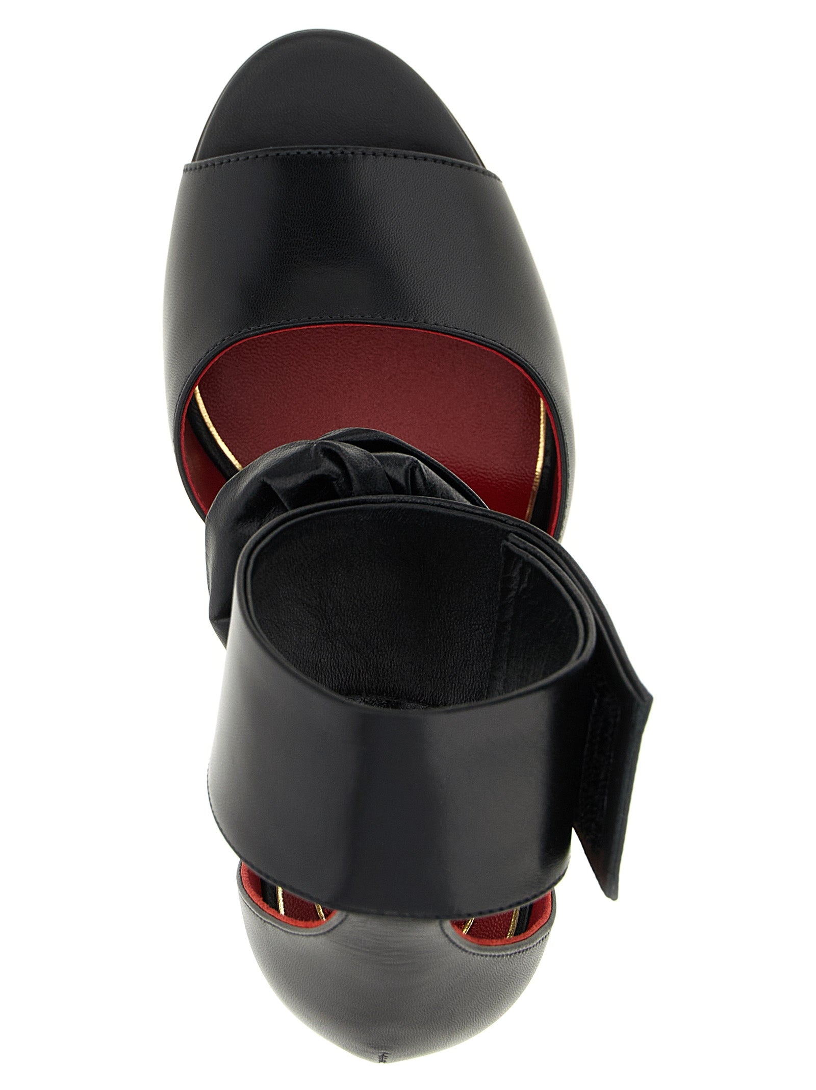 Valentino Garavani Black Calfskin Stiletto Heel Sandals Curated Luxury Accessories by Orvyn