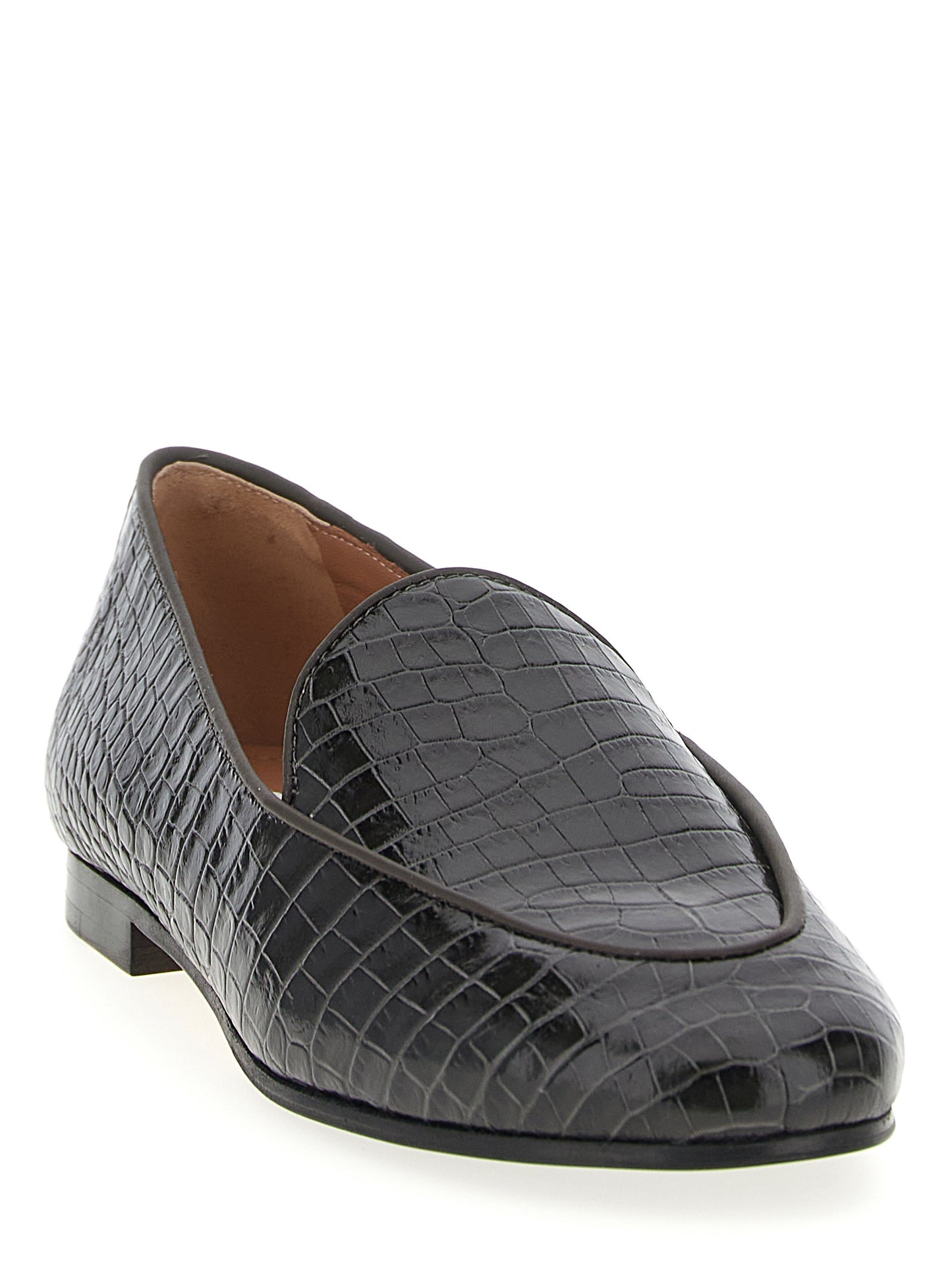 Aquazzura Black Calfskin Slip-On Loafers Curated Luxury Accessories by Orvyn