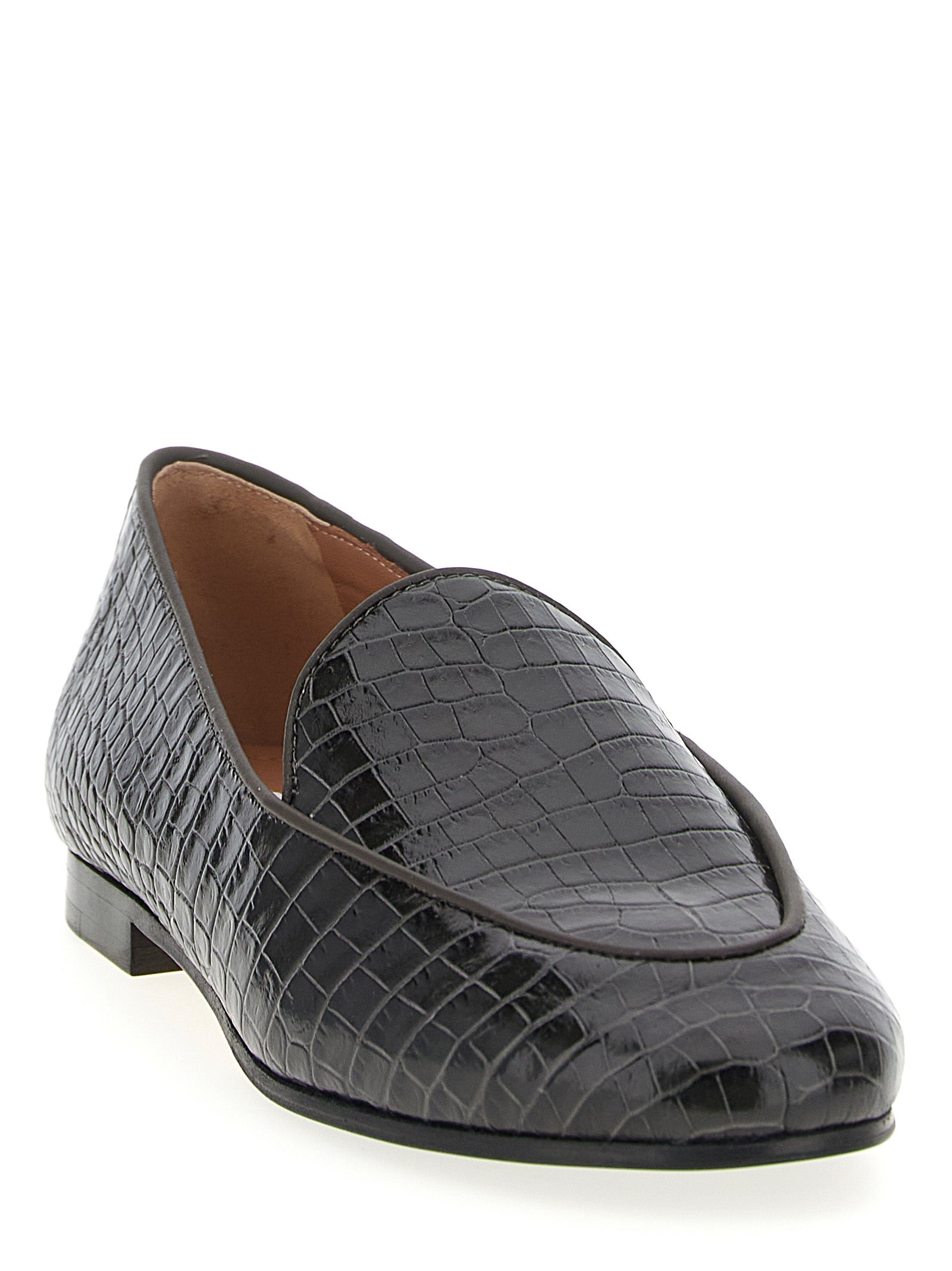 Aquazzura Black Calfskin Slip-On Loafers Curated Luxury Accessories by Orvyn
