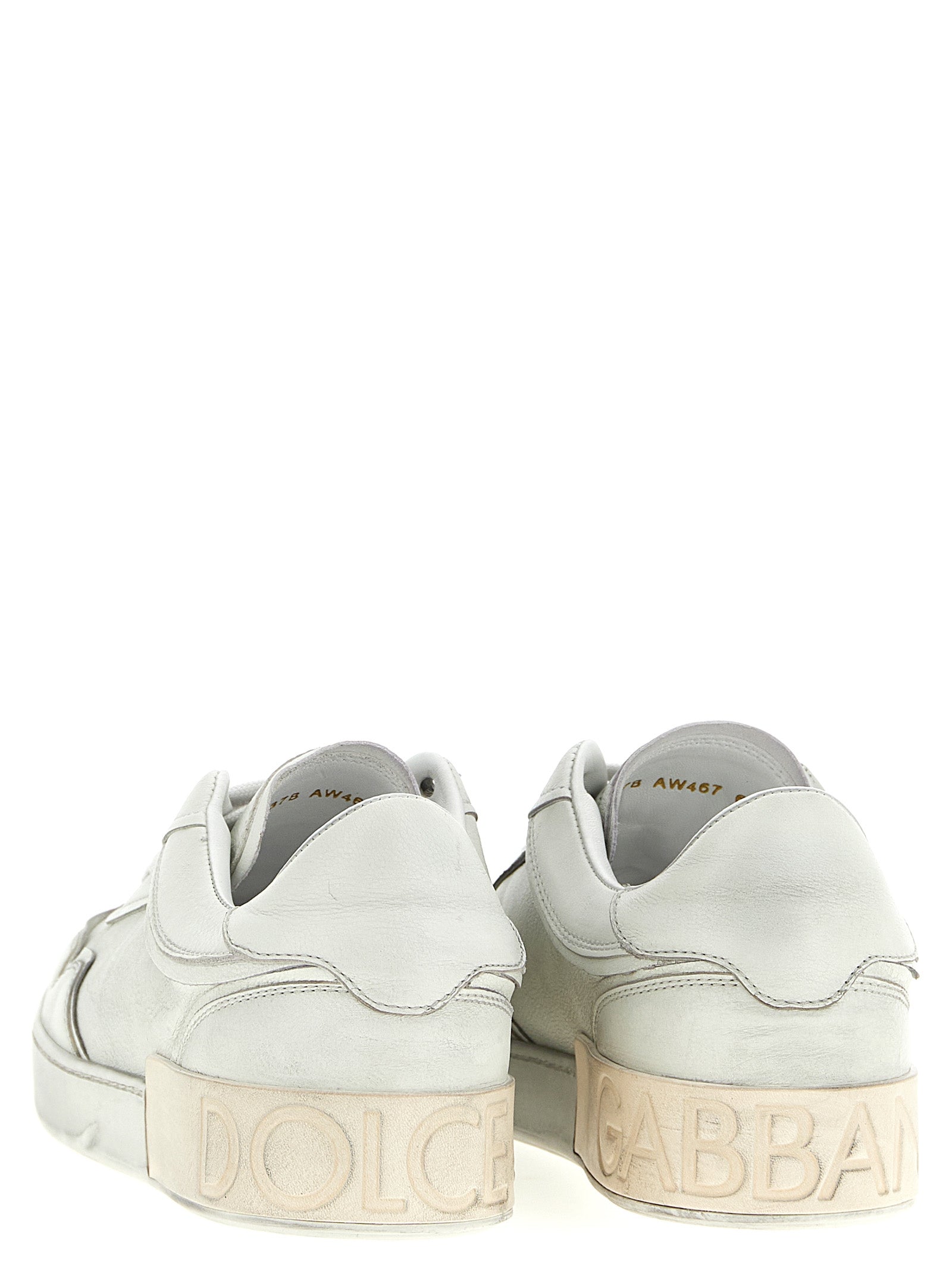 Dolce & Gabbana White Lamb Leather Low Top Sneakers Curated Luxury Accessories by Orvyn