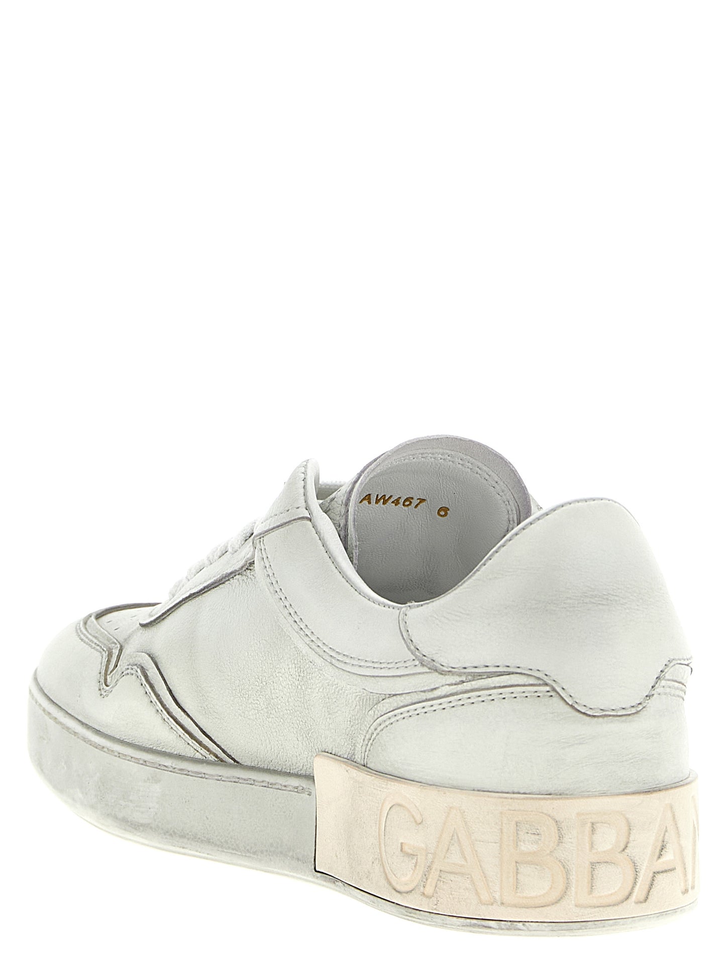 Dolce & Gabbana White Lamb Leather Low Top Sneakers Curated Luxury Accessories by Orvyn