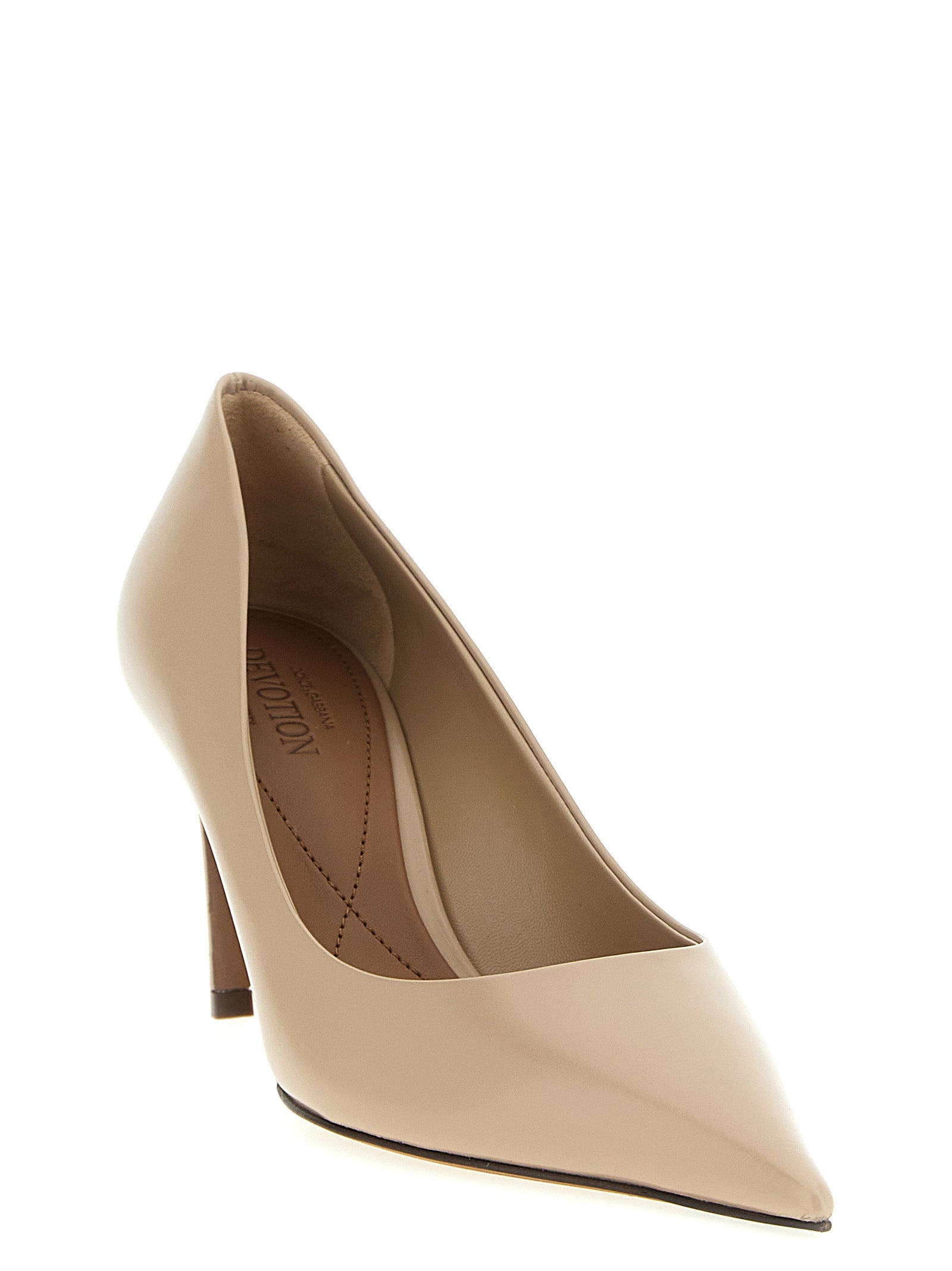 Dolce & Gabbana Beige Calfskin High Heel Pumps Curated Luxury Accessories by Orvyn