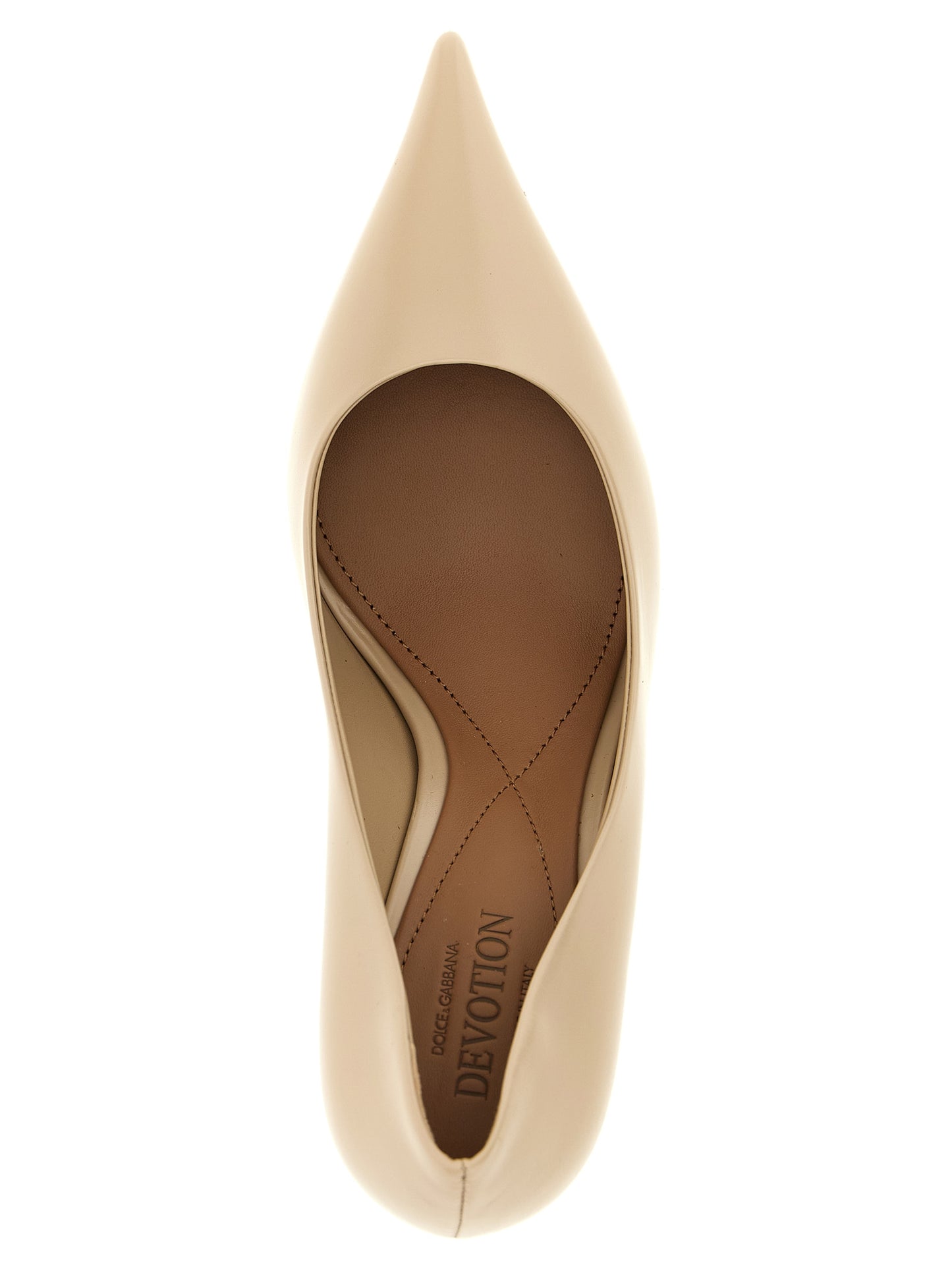 Dolce & Gabbana Beige Calfskin High Heel Pumps Curated Luxury Accessories by Orvyn