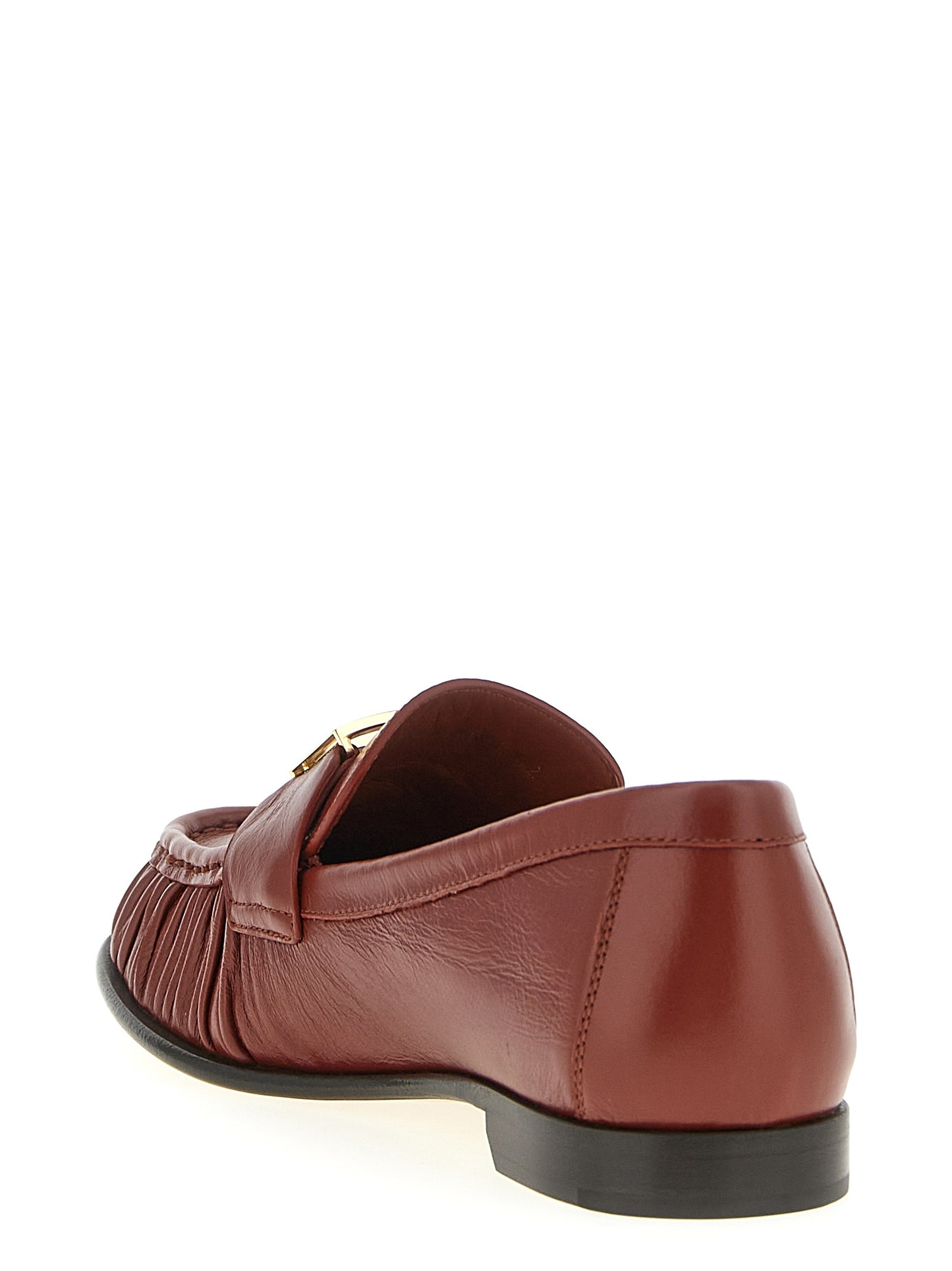 Fendi Brown Lamb Leather Slip-On Loafers Curated Luxury Accessories by Orvyn