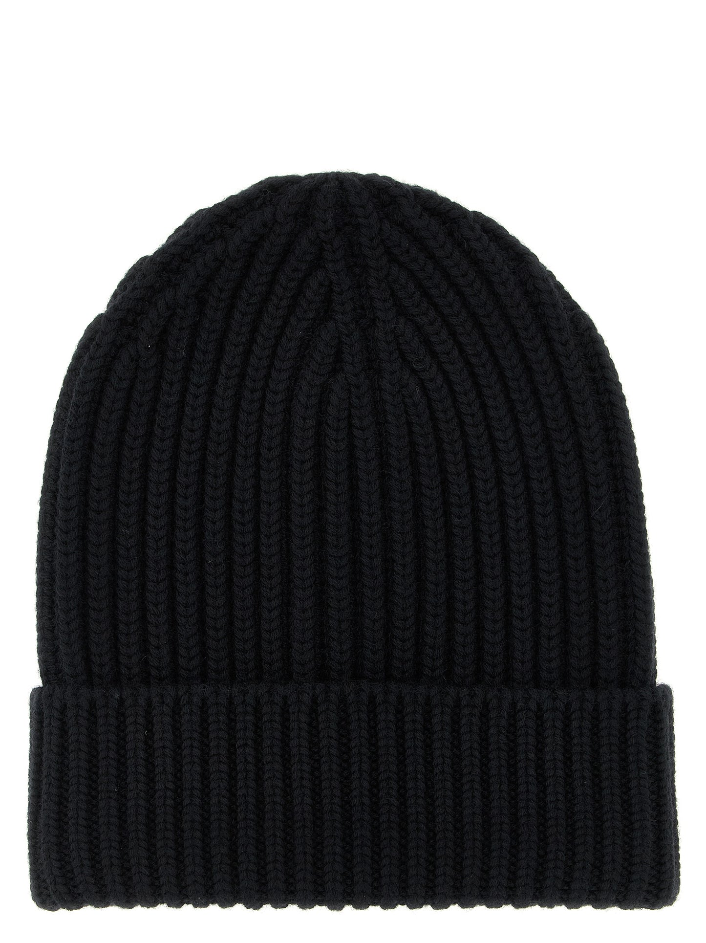 Dolce & Gabbana Black Wool Beanie schwarz