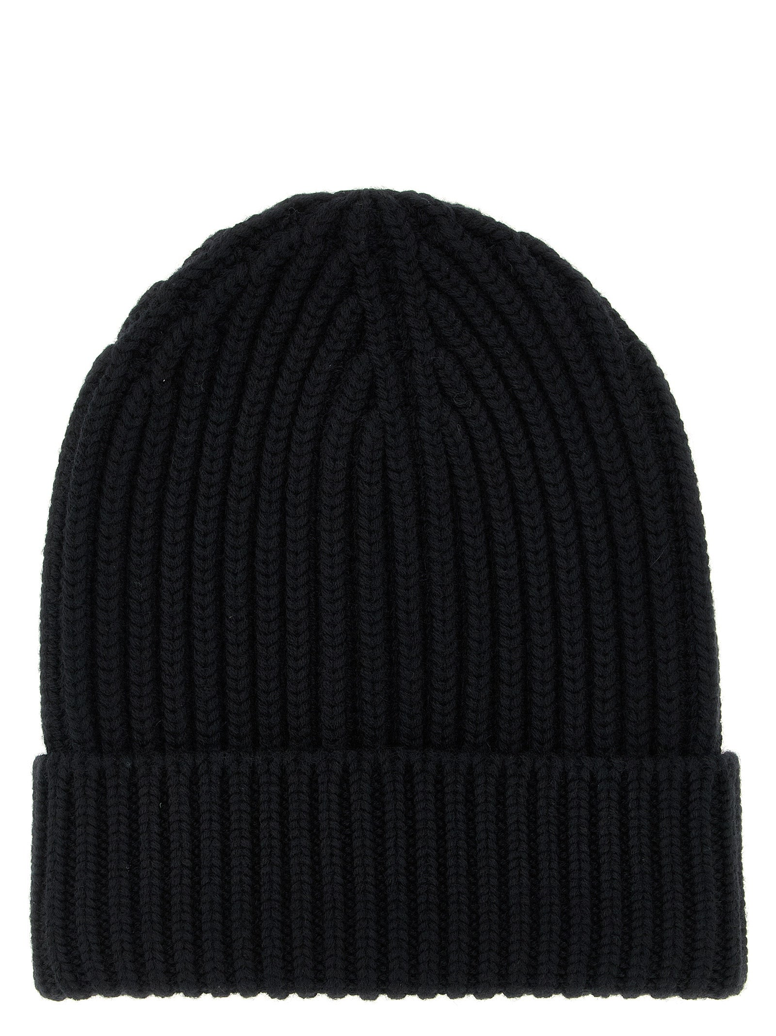Dolce & Gabbana Black Wool Beanie schwarz