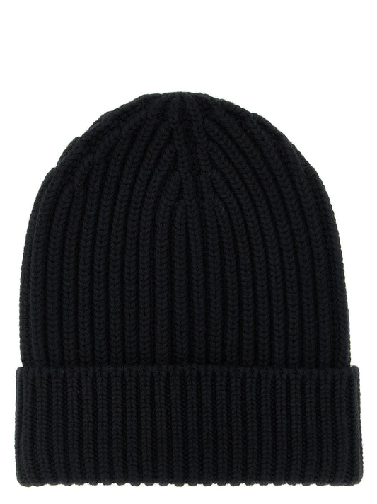 Dolce & Gabbana Black Wool Beanie schwarz