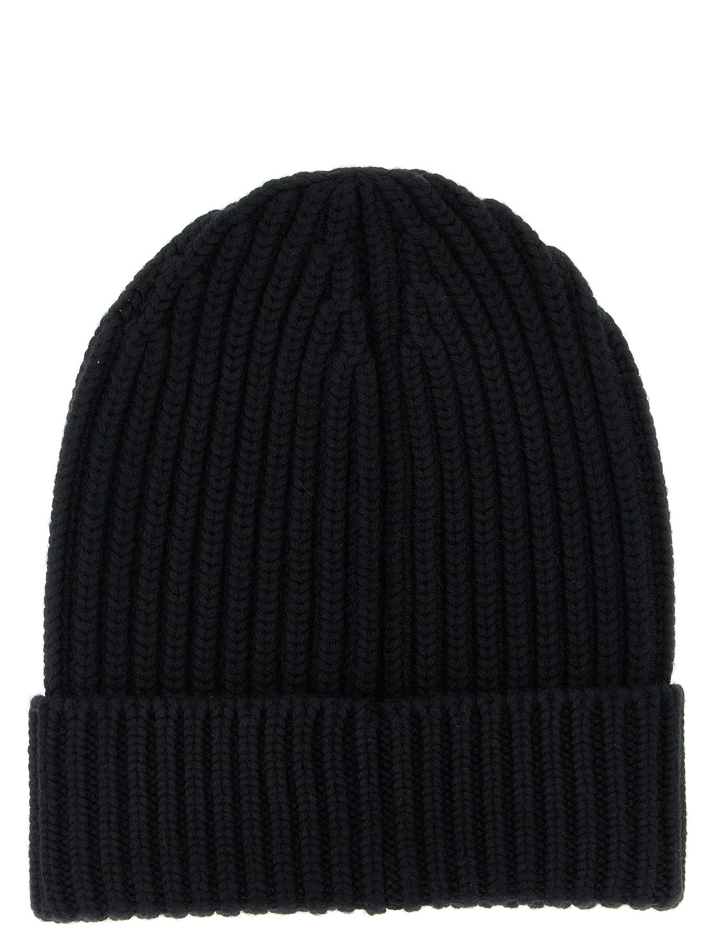 Dolce & Gabbana Black Wool Beanie schwarz