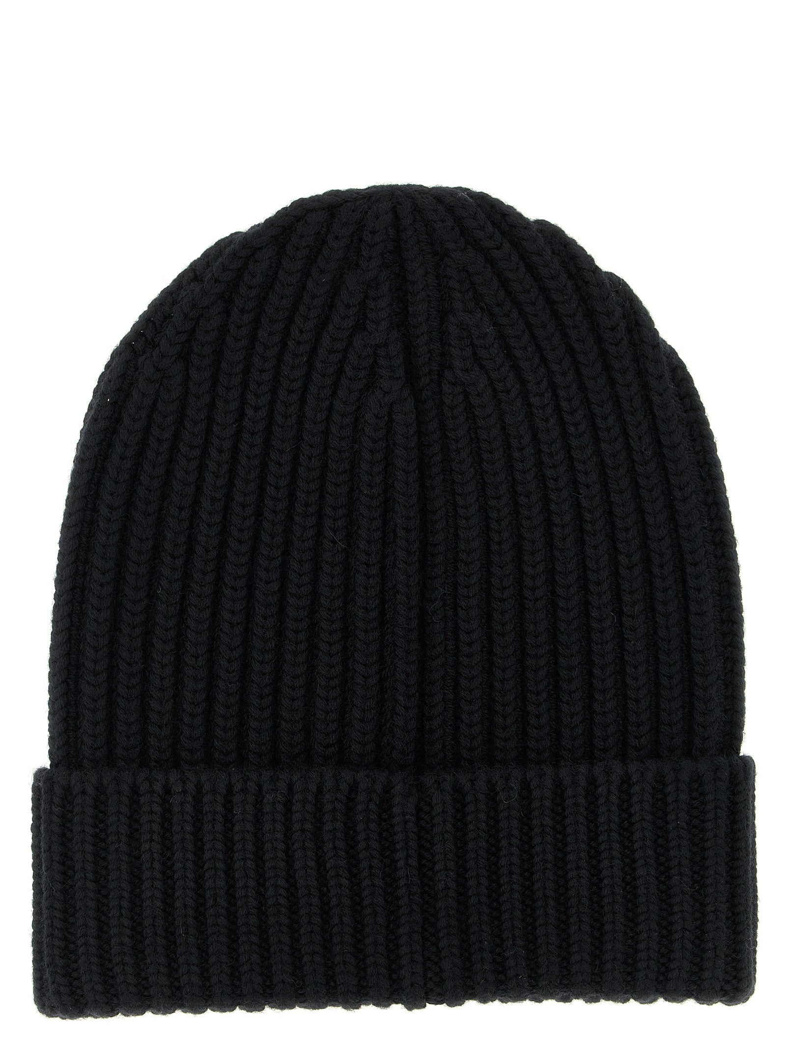 Dolce & Gabbana Black Wool Beanie schwarz