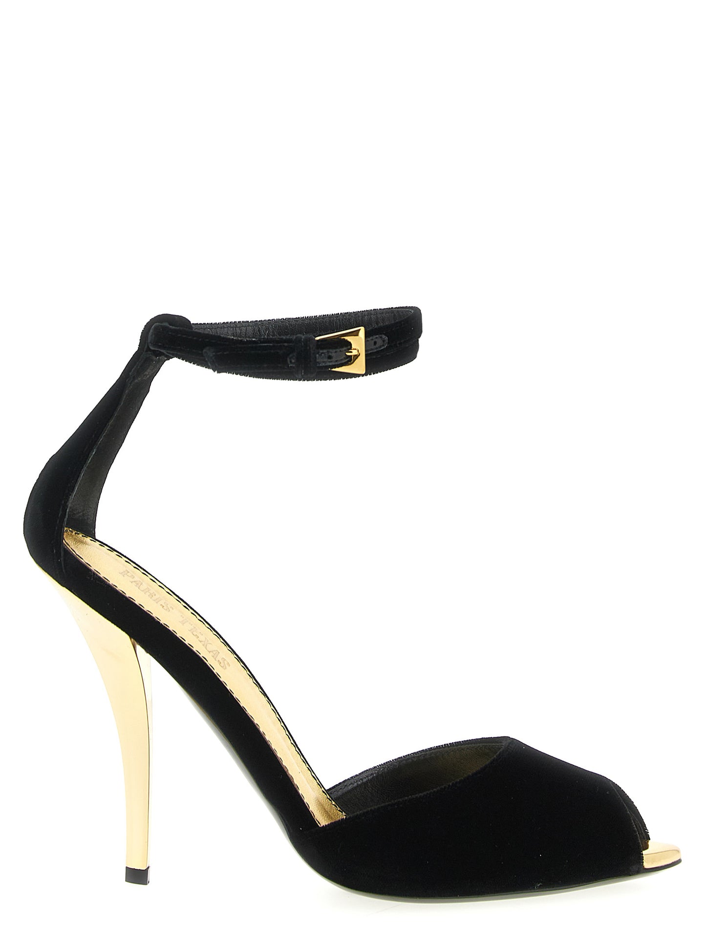 Paris Texas Black Viscose Stiletto Heel Sandals Curated Luxury Accessories by Orvyn