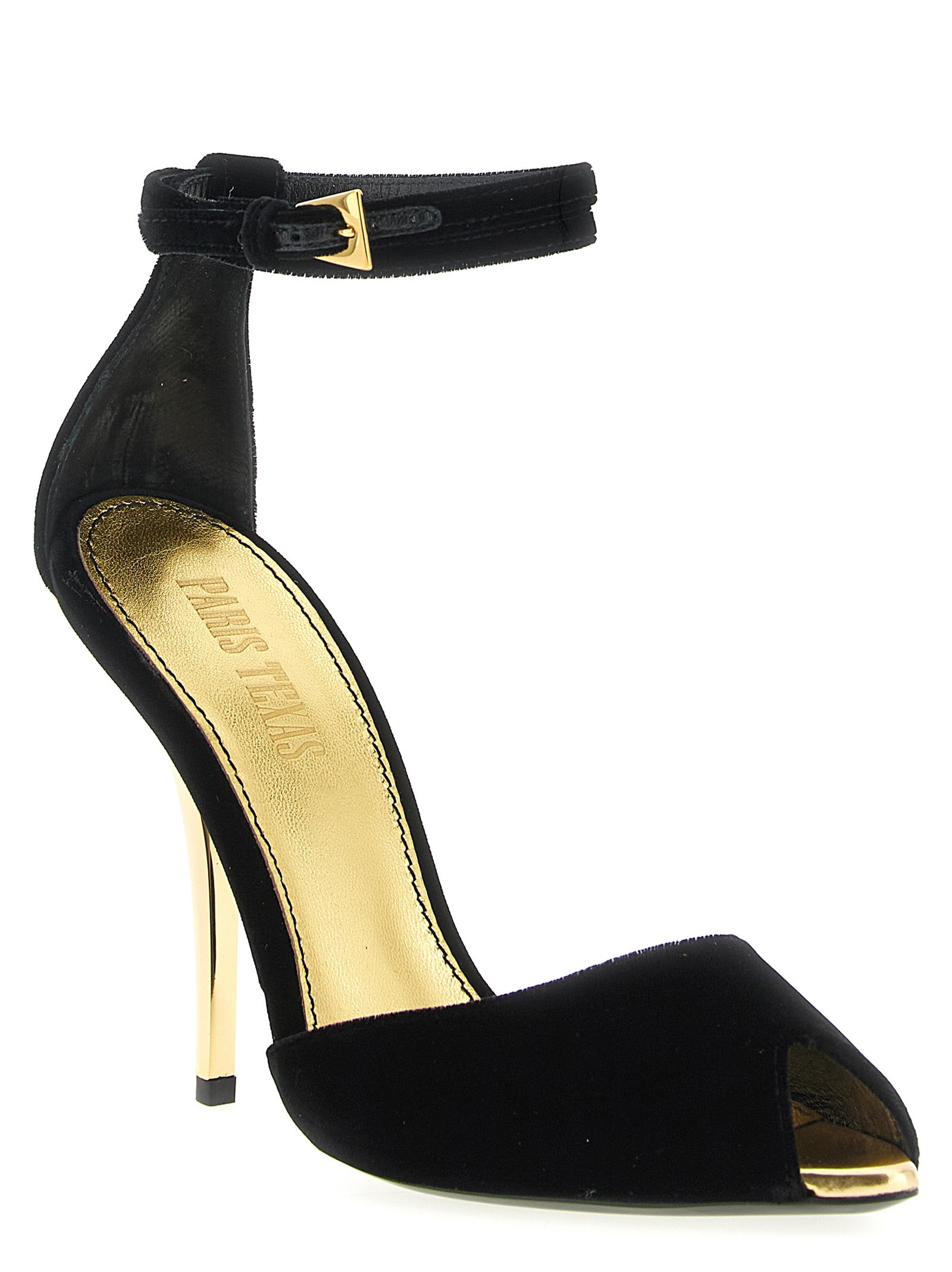 Paris Texas Black Viscose Stiletto Heel Sandals Curated Luxury Accessories by Orvyn