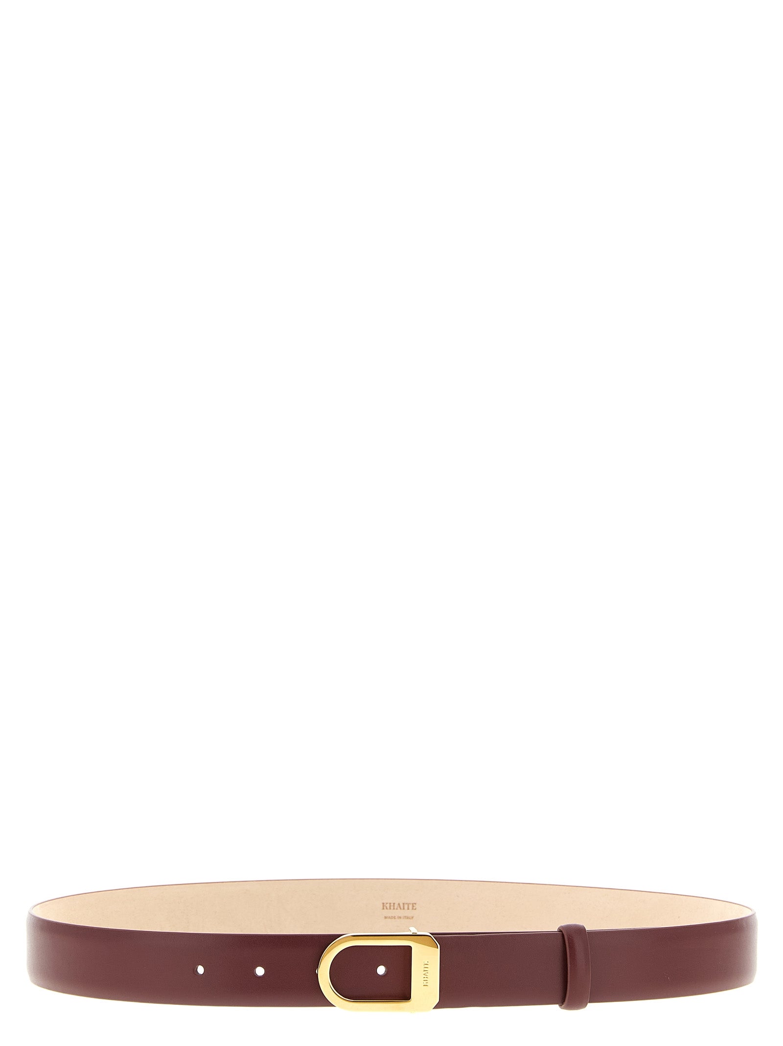 Khaite Bordeaux Calfskin Regular Belt Curated Luxury Accessories by Orvyn