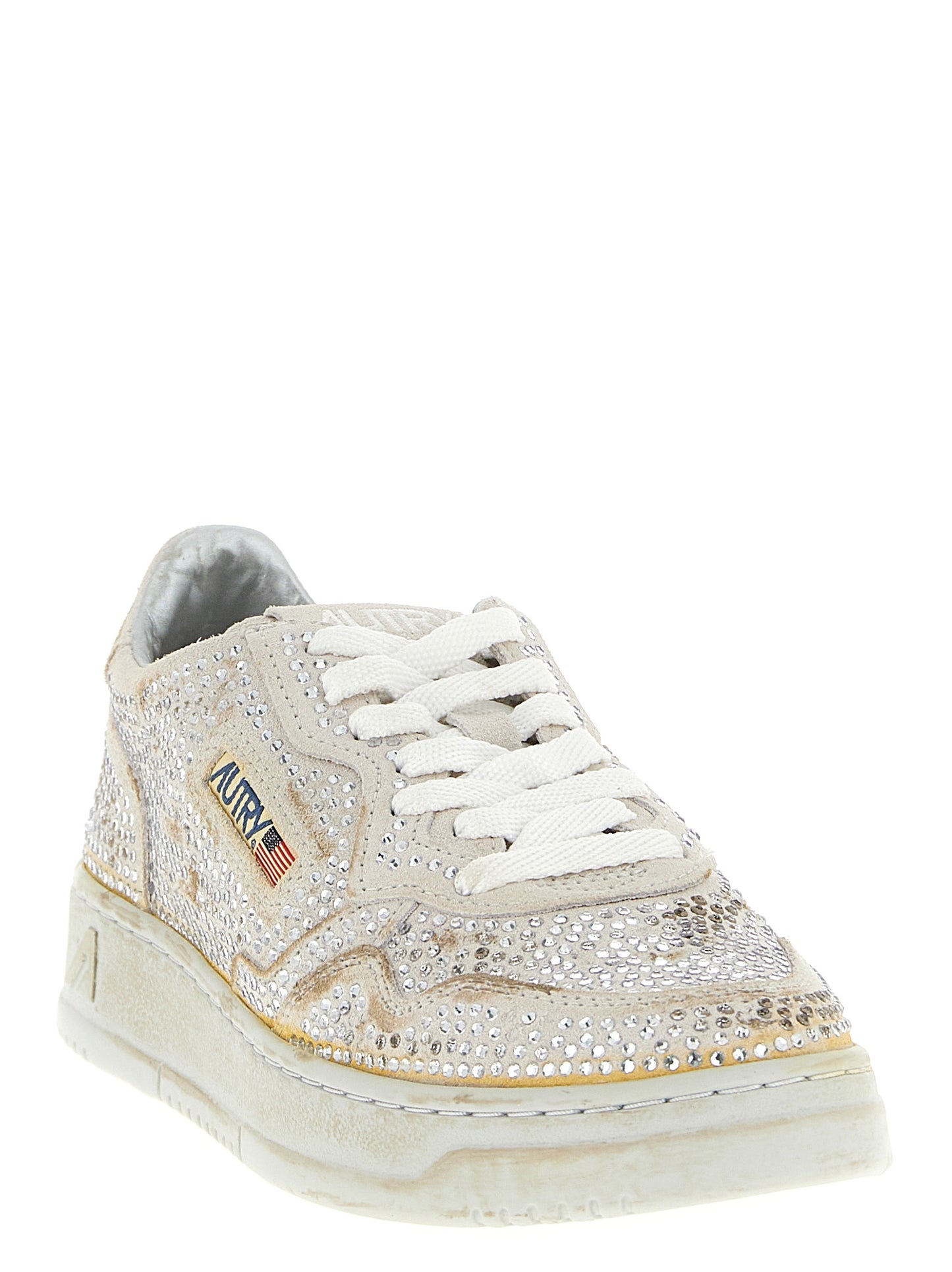Autry Beige Cowhide Chunky Sneakers Curated Luxury Accessories by Orvyn