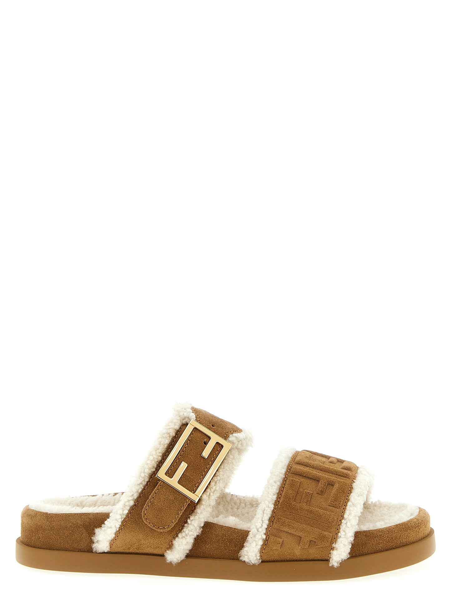 Fendi Beige Calfskin Slides Curated Luxury Accessories by Orvyn
