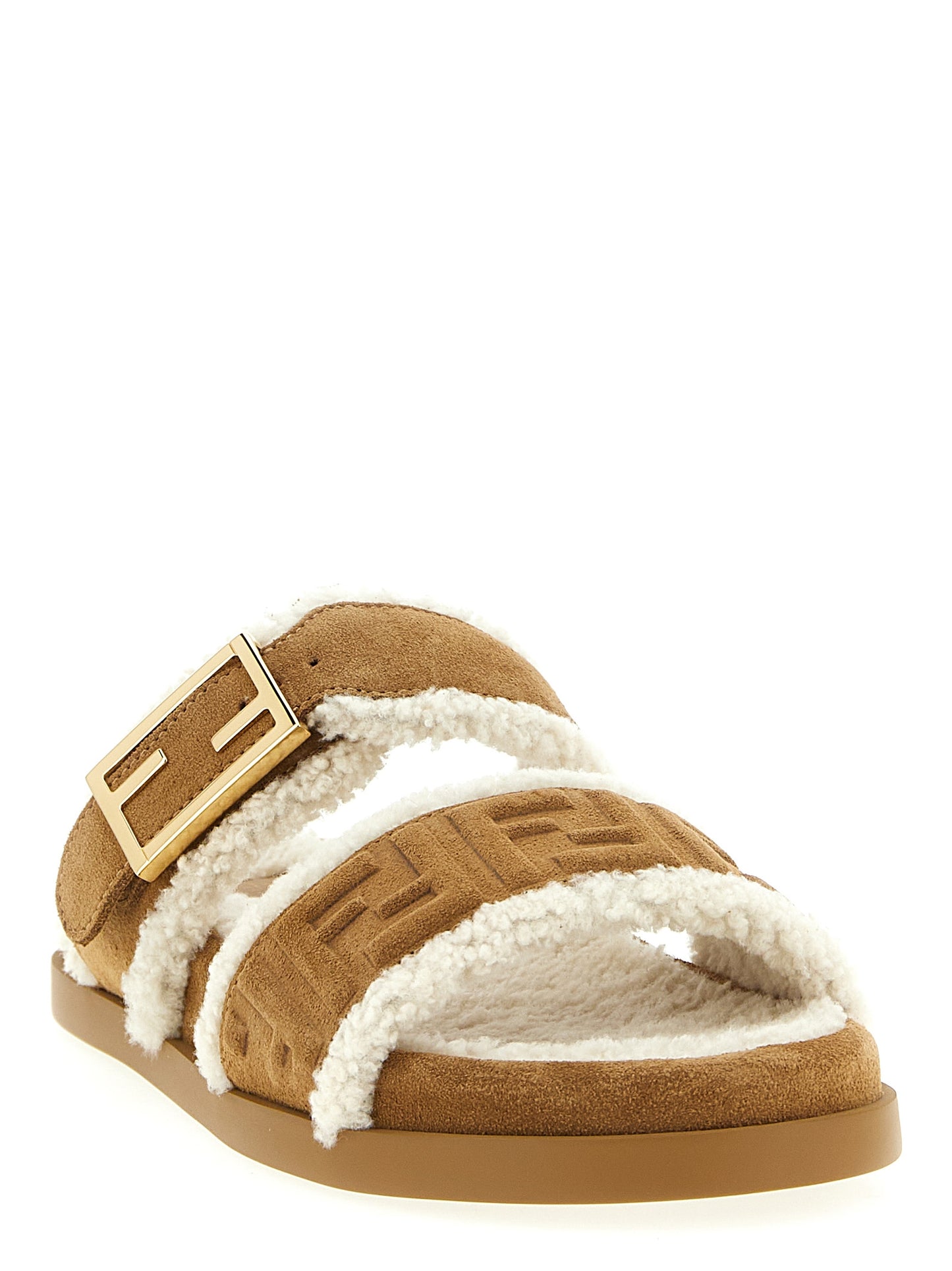 Fendi Beige Calfskin Slides Curated Luxury Accessories by Orvyn