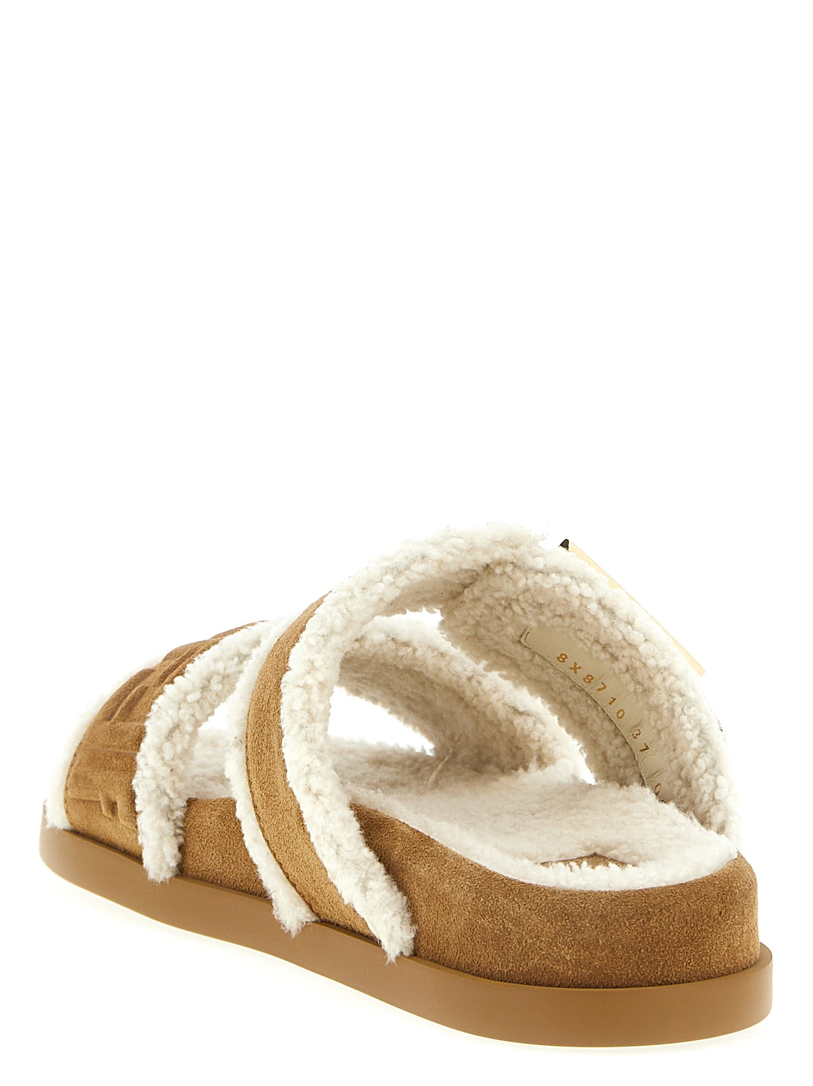Fendi Beige Calfskin Slides Curated Luxury Accessories by Orvyn