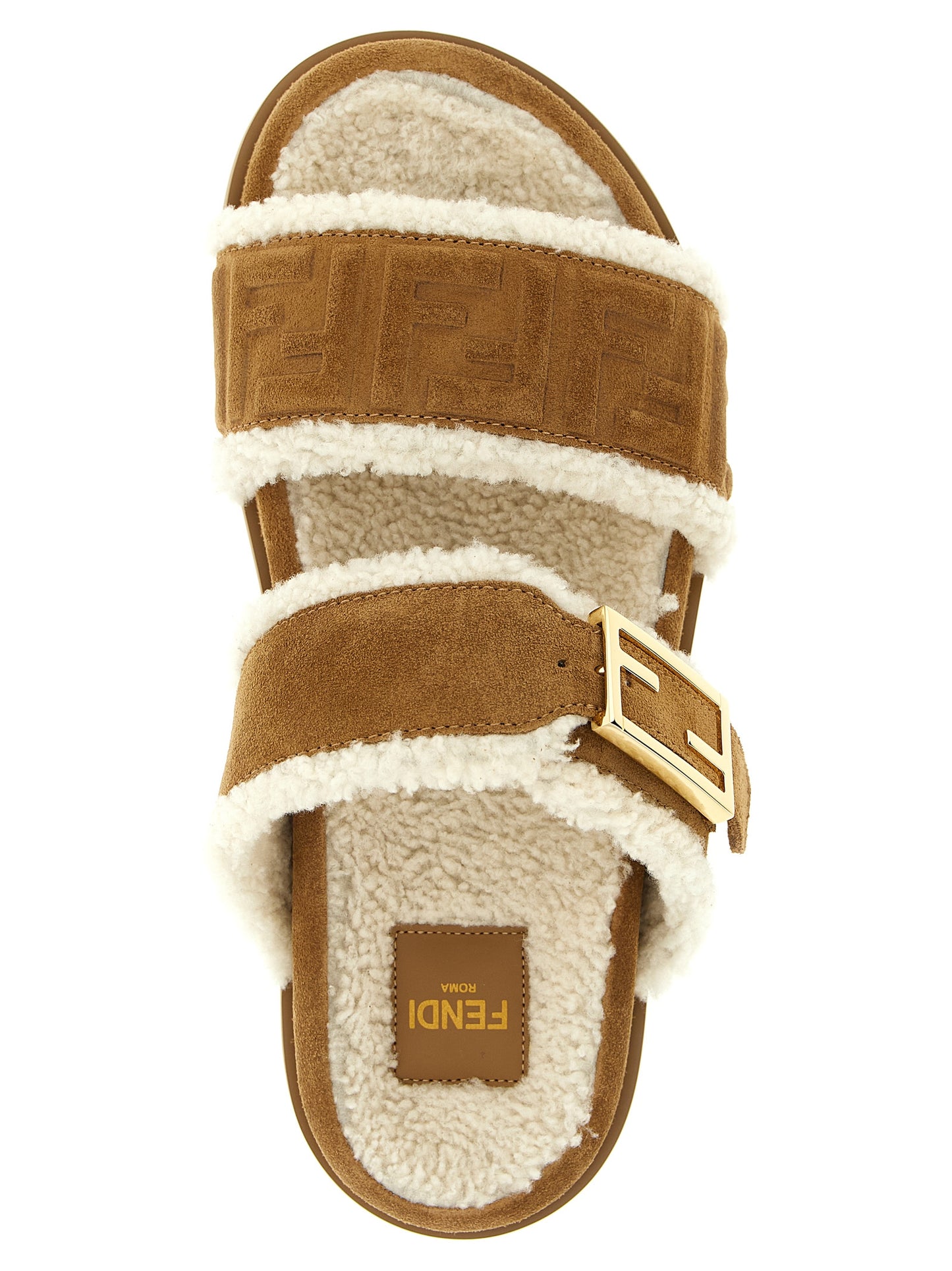 Fendi Beige Calfskin Slides Curated Luxury Accessories by Orvyn