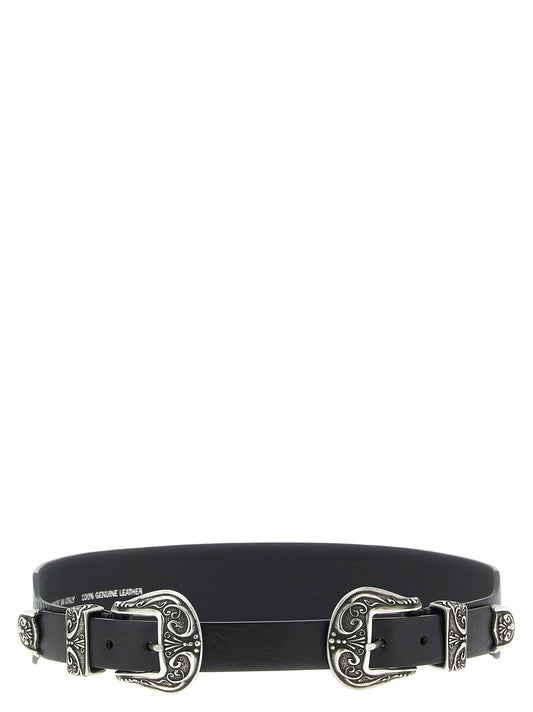 Golden Goose Black Cowhide Regular Belt Curated Luxury Accessories by Orvyn