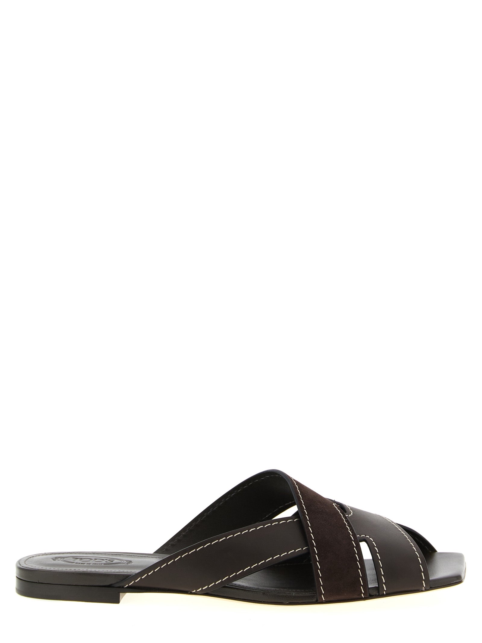 Tod's Brown Calfskin Slides Curated Luxury Accessories by Orvyn