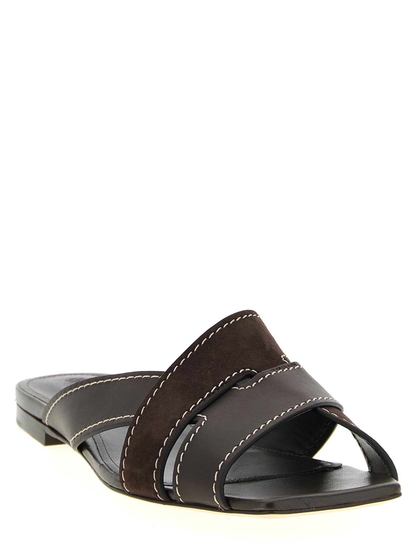 Tod's Brown Calfskin Slides Curated Luxury Accessories by Orvyn