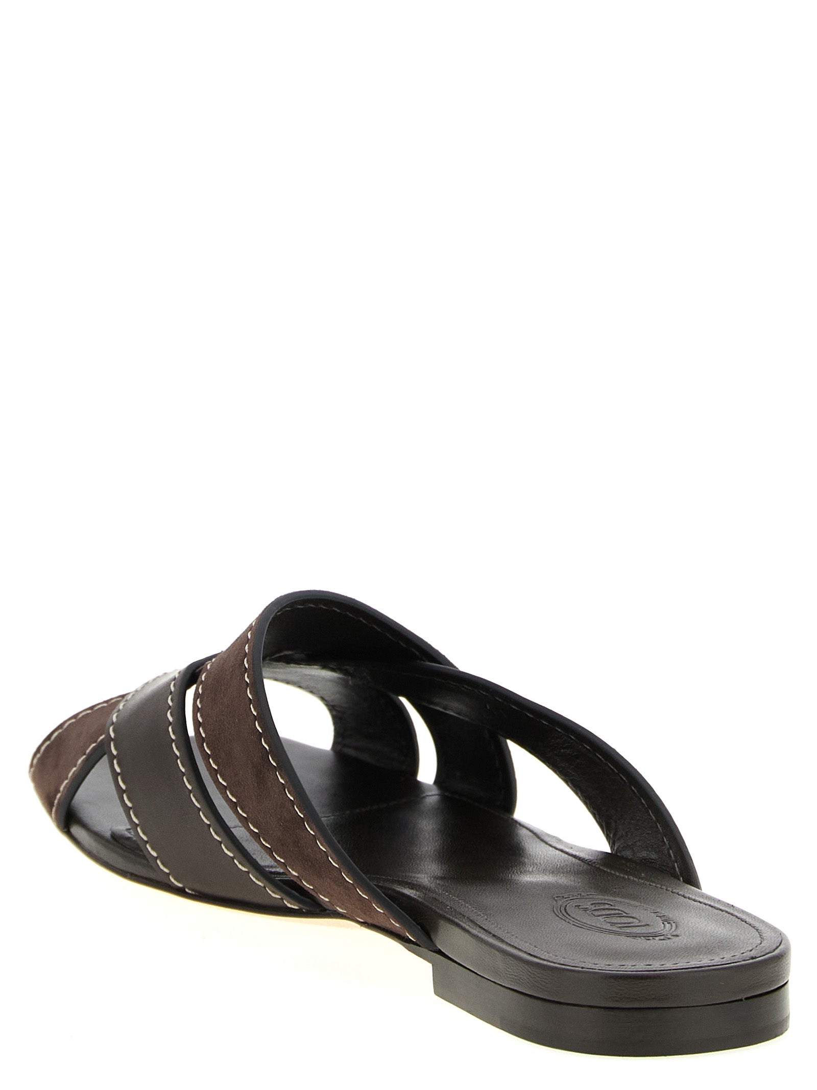 Tod's Brown Calfskin Slides Curated Luxury Accessories by Orvyn