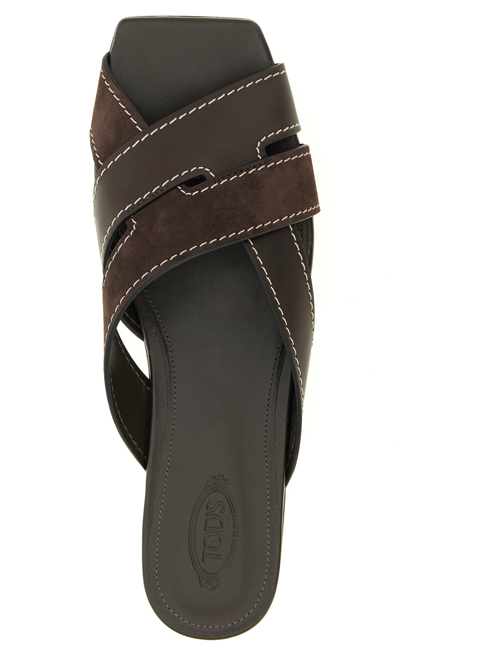 Tod's Brown Calfskin Slides Curated Luxury Accessories by Orvyn