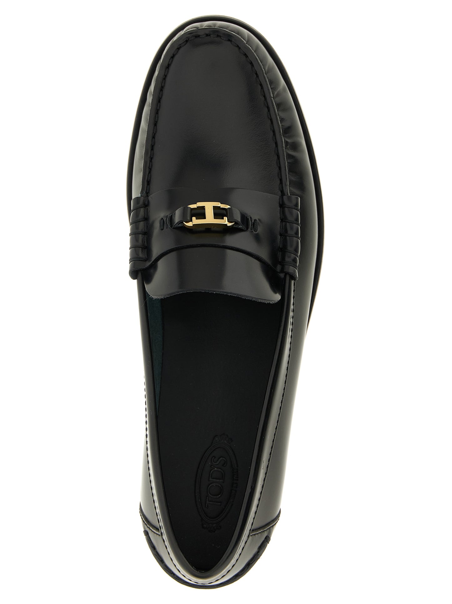 Tod's Black Calfskin Slip-On Loafers Curated Luxury Accessories by Orvyn