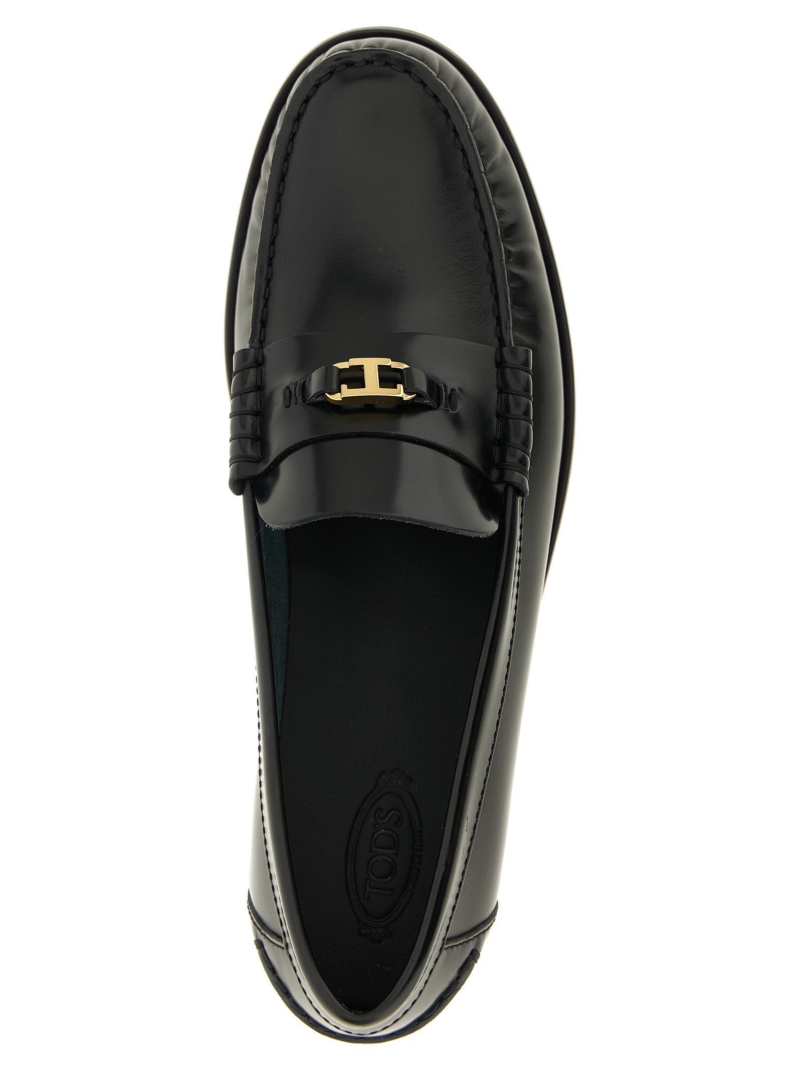 Tod's Black Calfskin Slip-On Loafers Curated Luxury Accessories by Orvyn