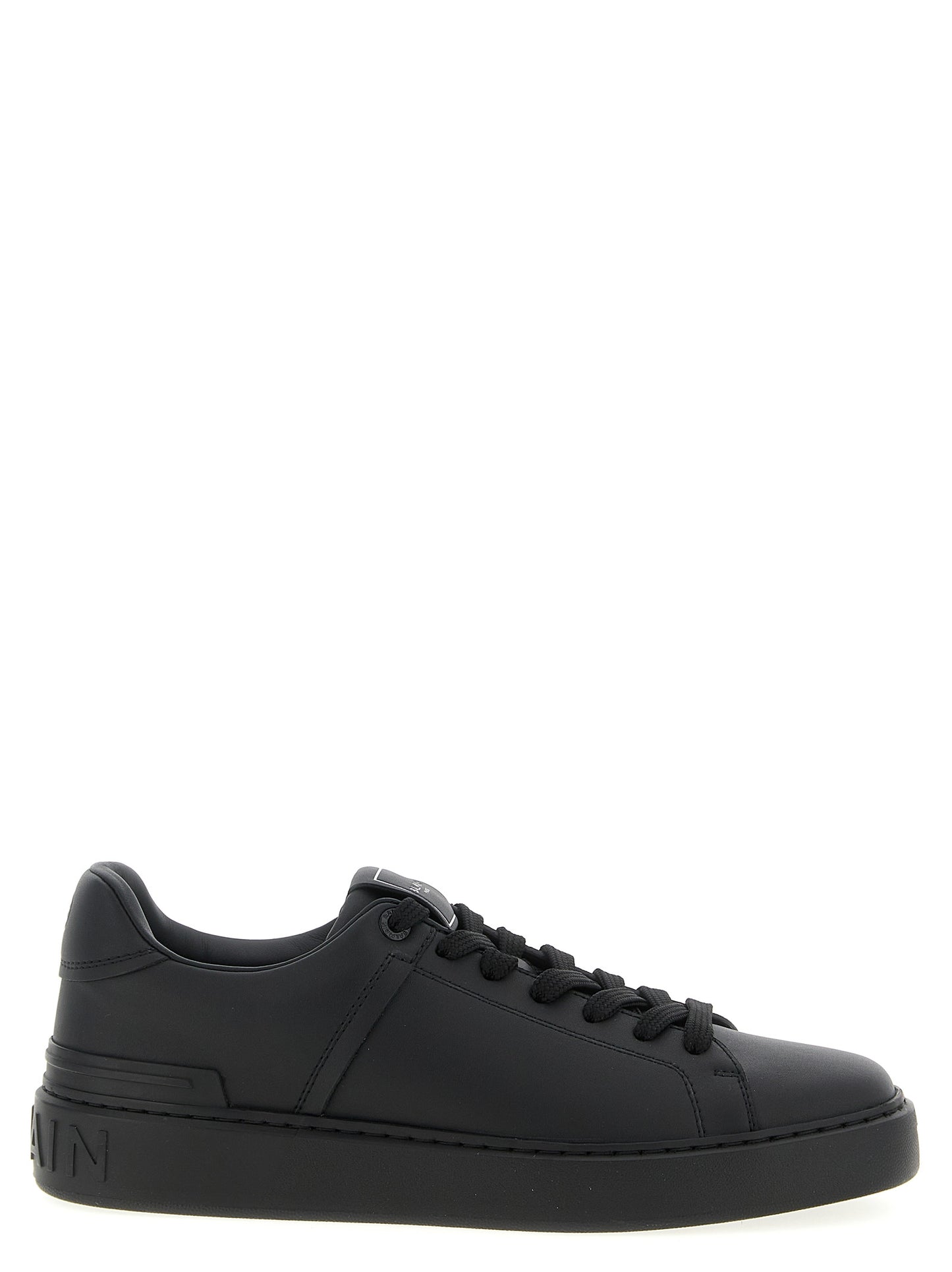 Balmain Black Calfskin Low Top Sneakers Curated Luxury Accessories by Orvyn